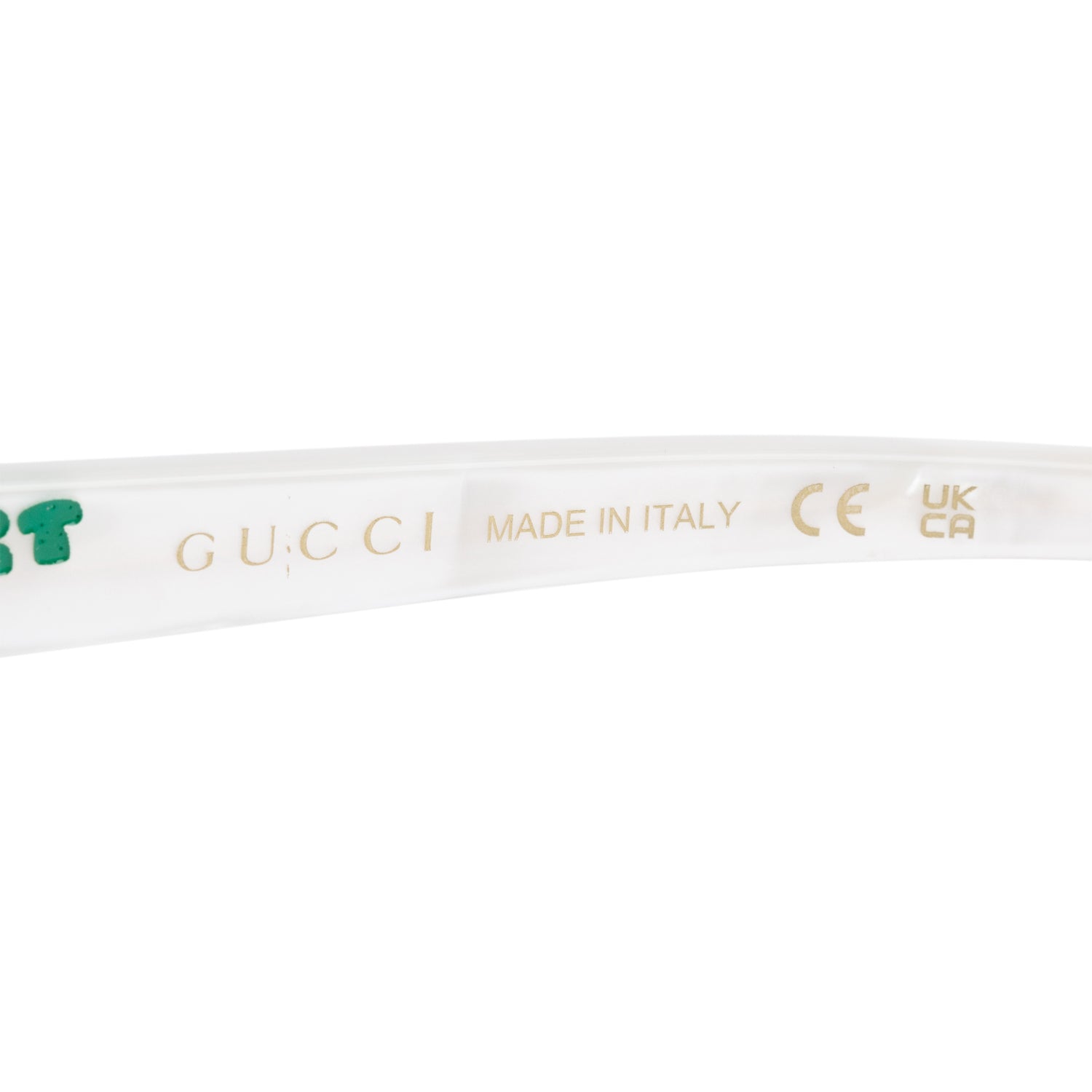 Gucci GG1376SA White Acetate 'Dans Le Vert Gucci' Square Sunglasses w/ Case