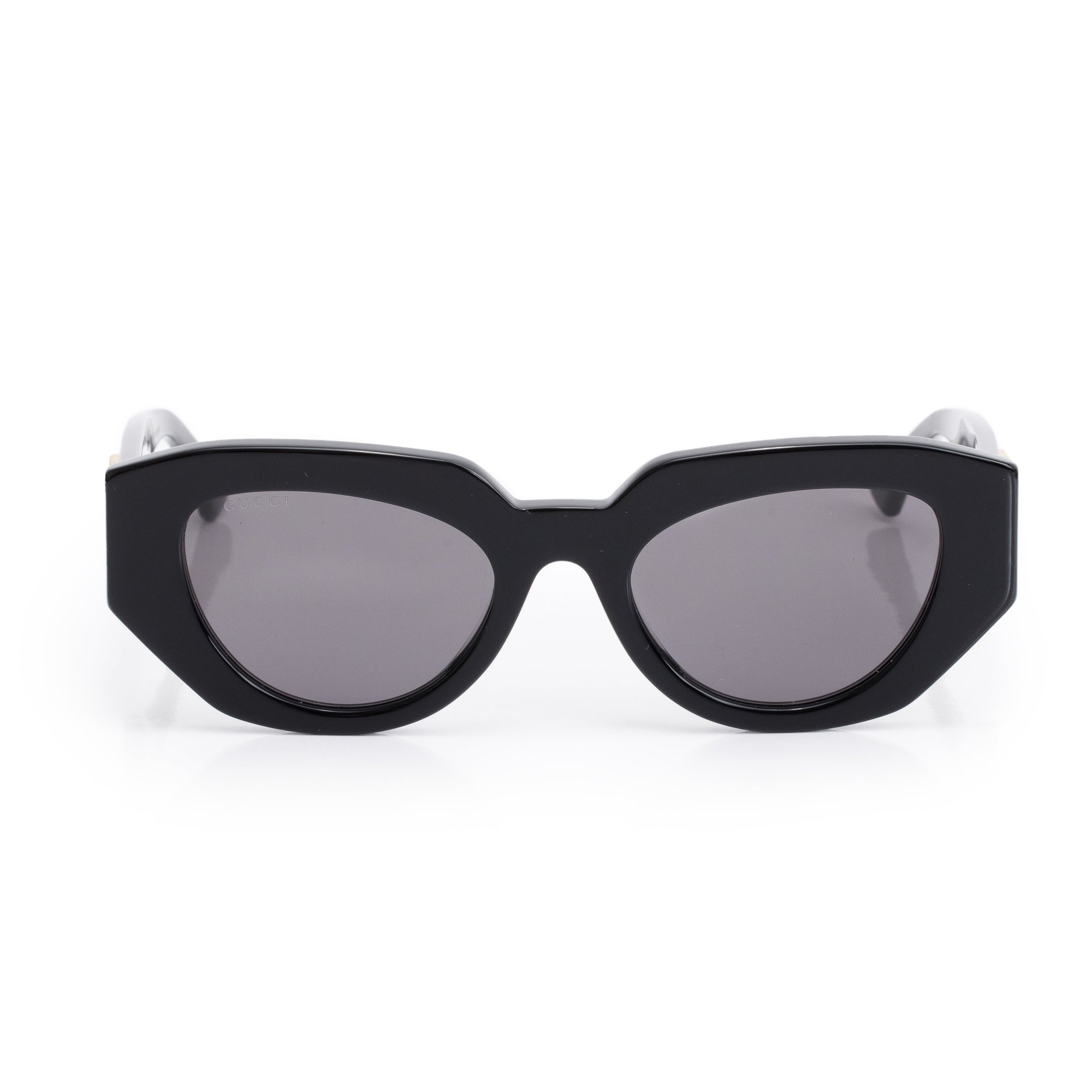 Gucci GG1421S Black Acetate GG Marmont Cat-Eye Sunglasses w/ Case