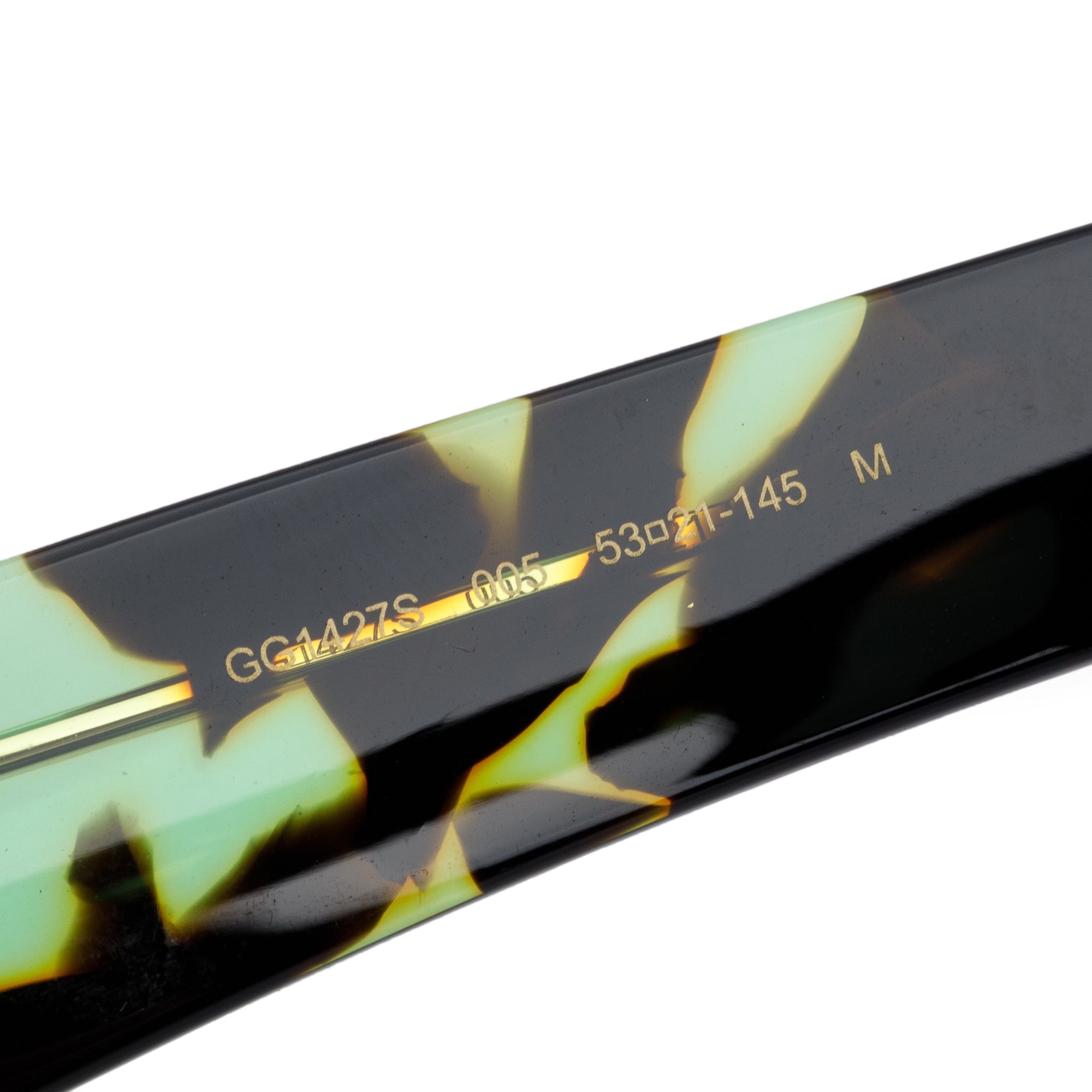 Gucci GG1427S Green Camouflage Acetate Square Sunglasses