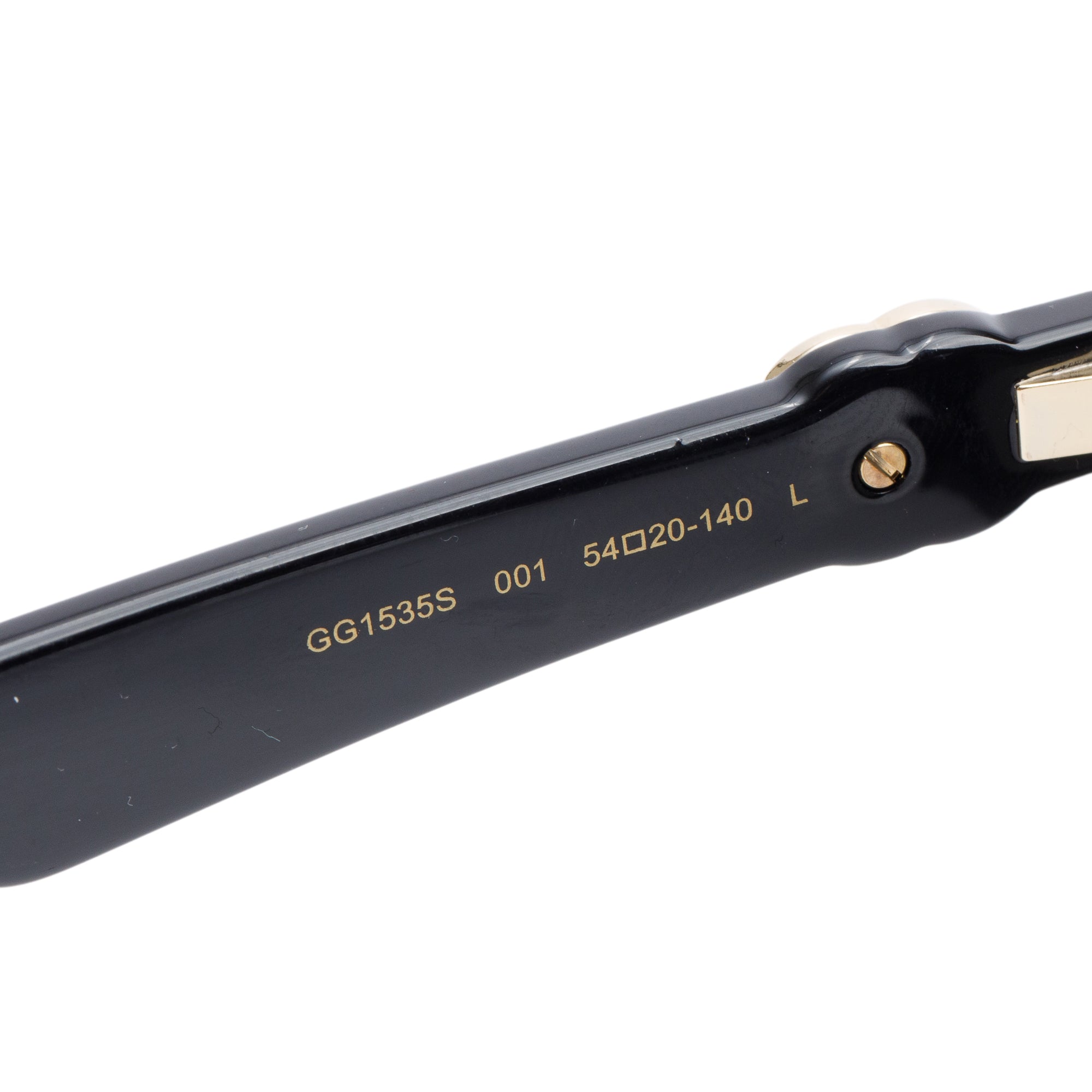 Gucci GG1535S Black Acetate GG Logo Geometric Sunglasses w/ Case