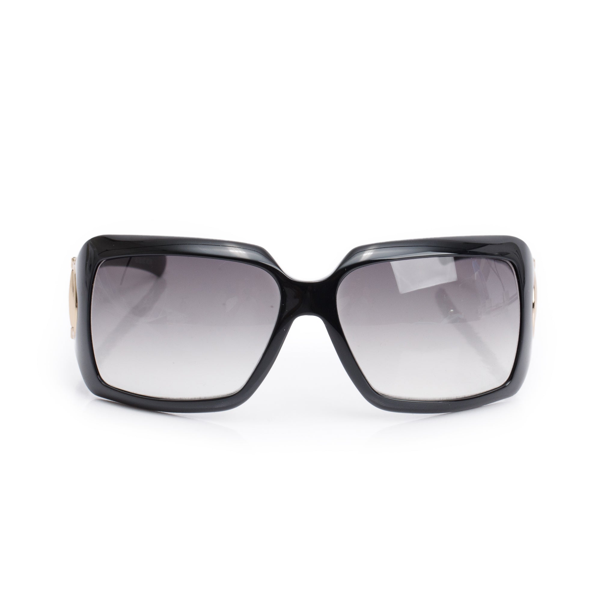 Gucci GG2562/S Black Acetate Horsebit Accent Square Sunglasses w/ Case