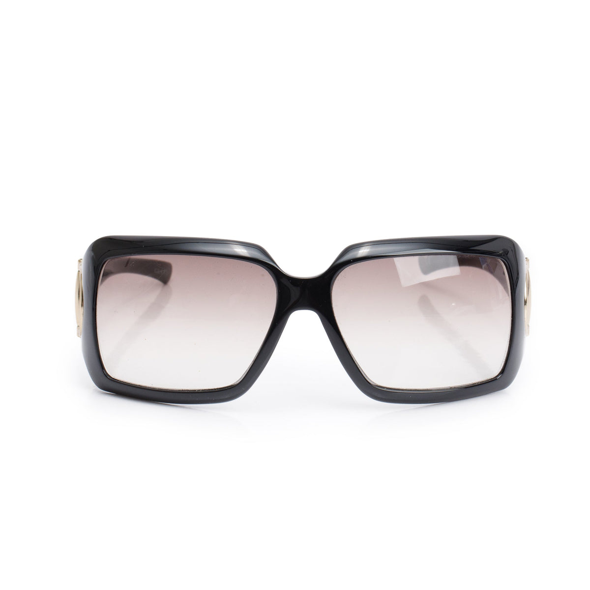 Gucci GG2562/S Black Acetate Horsebit Accent Square Sunglasses w