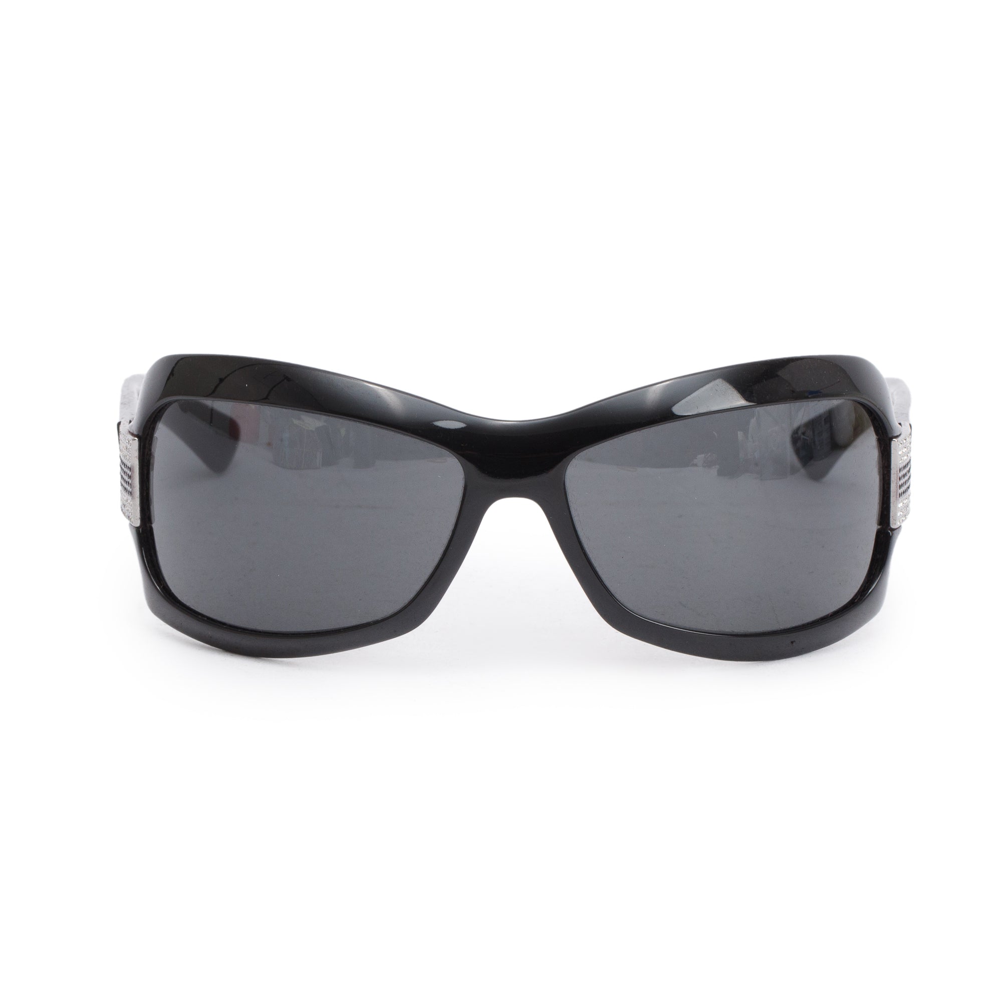 Gucci GG2901/Strass Web Black Acetate Shield Sunglasses w/ Case