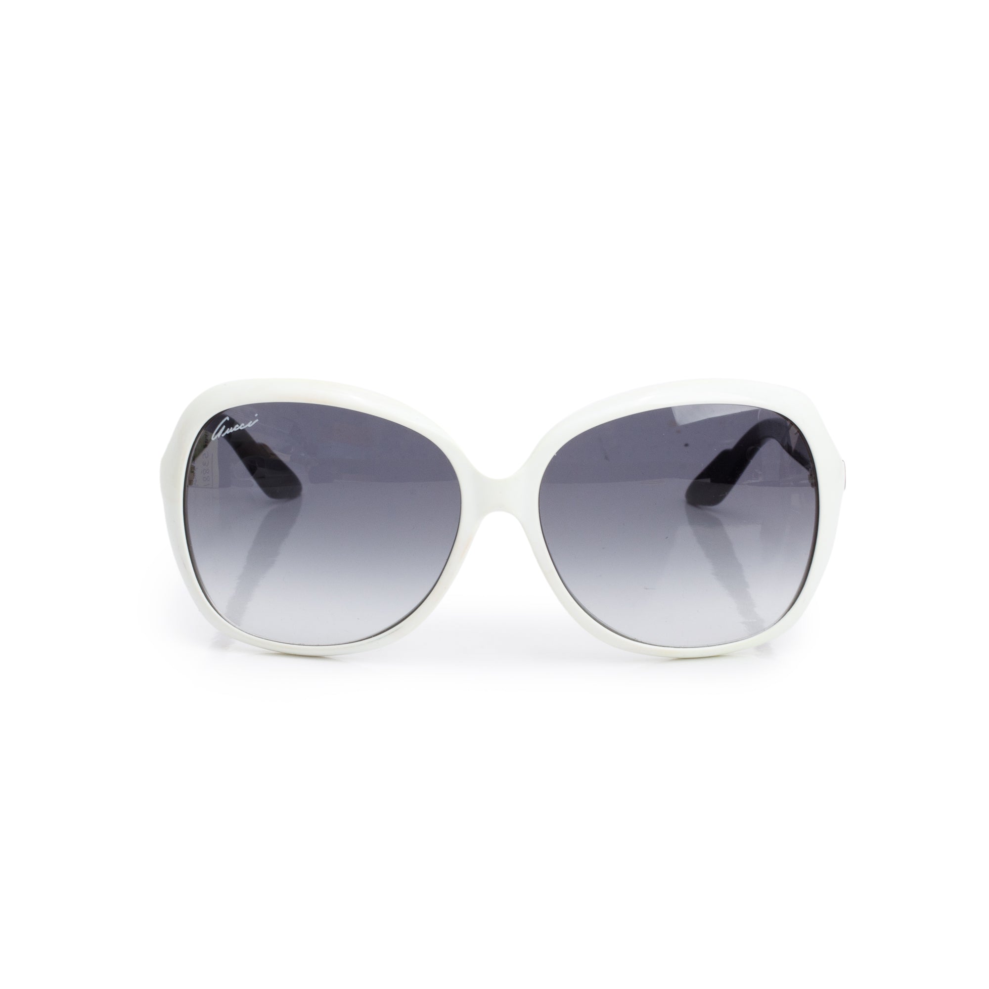 Gucci GG3171/F/S White/Black Acetate GG Web Oversized Sunglasses w/ Case