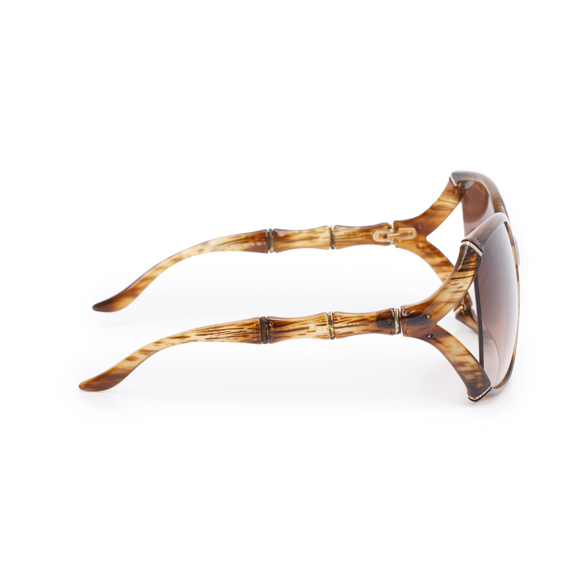 Gucci GG3508/S Brown Havana Acetate Bamboo Effect Sunglasses w/ Case