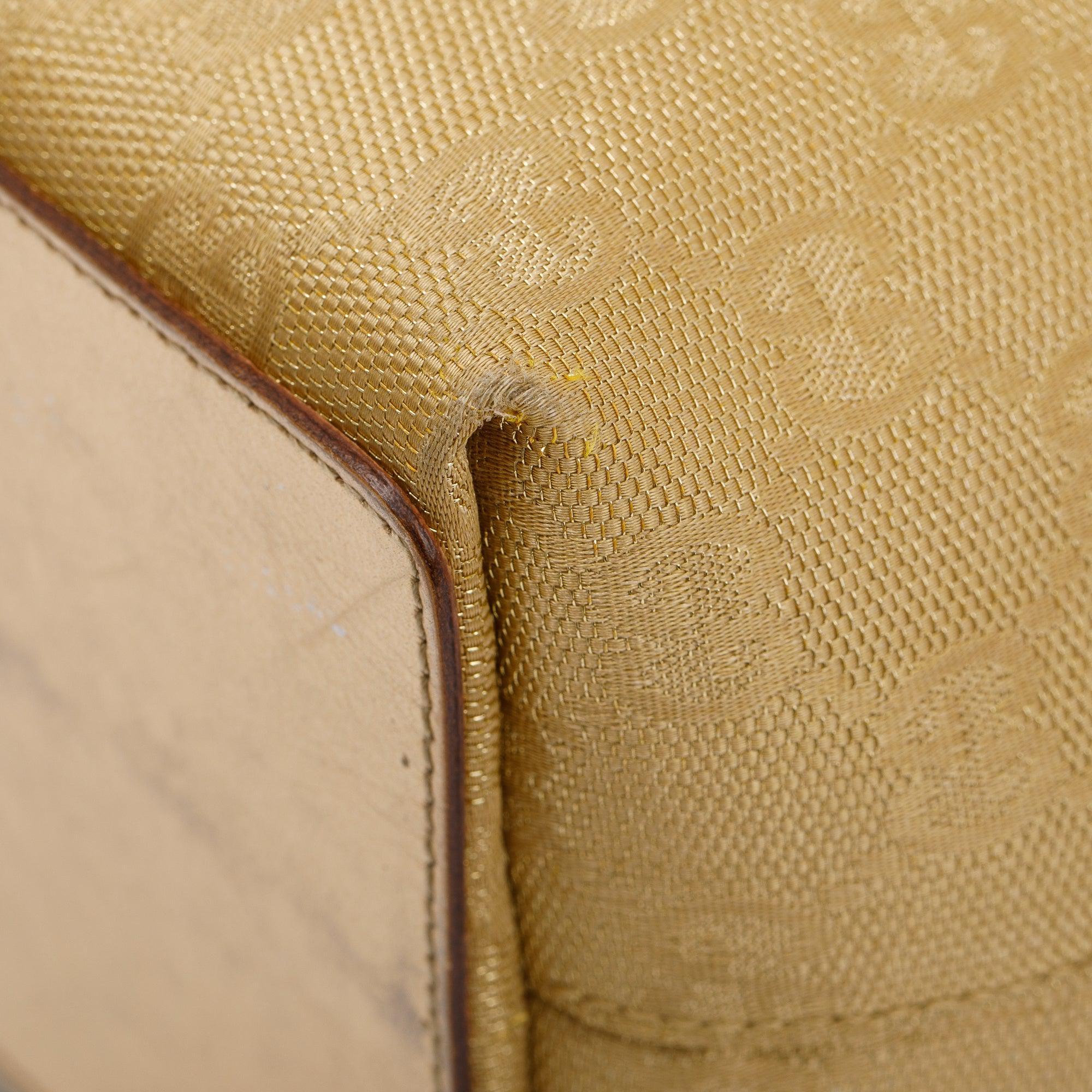 Gucci Gold GG Canvas Small Bucket Tote