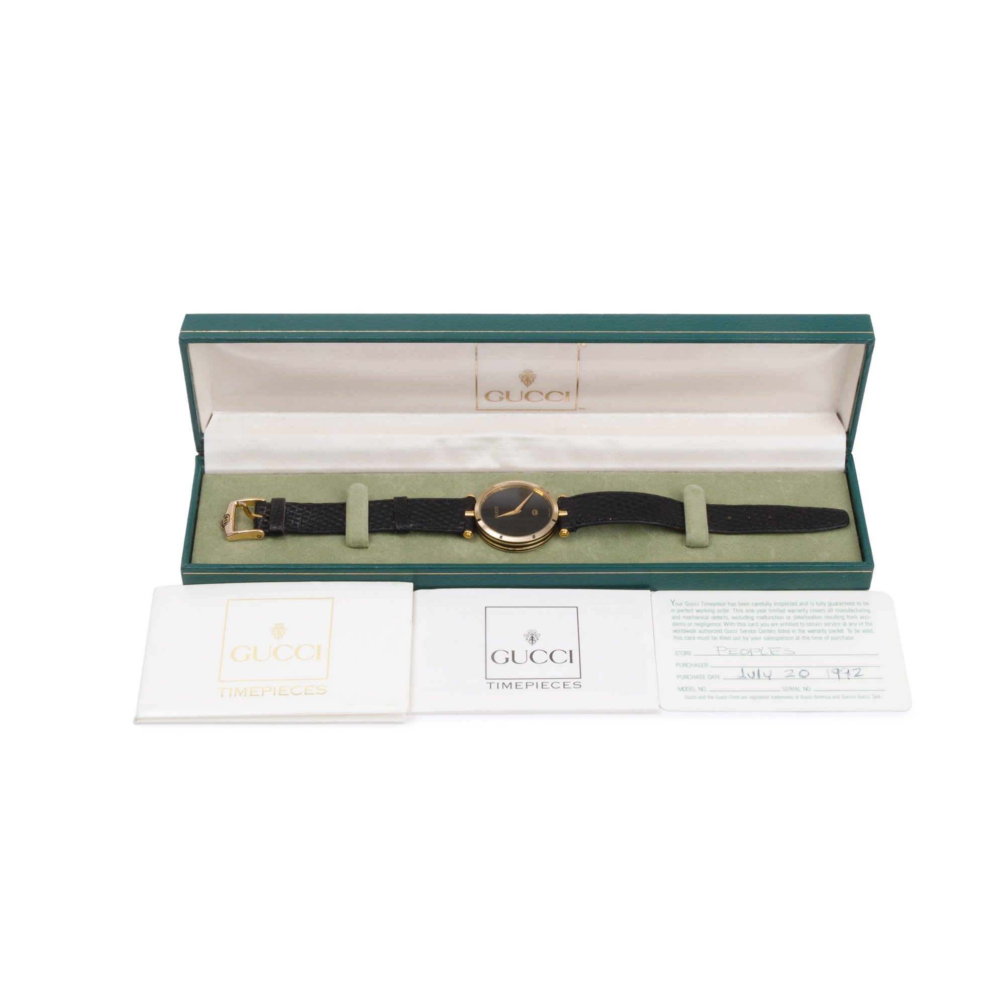 Gucci Gold-Plated Stainless Steel 2000M 30 MM Watch w/ Box