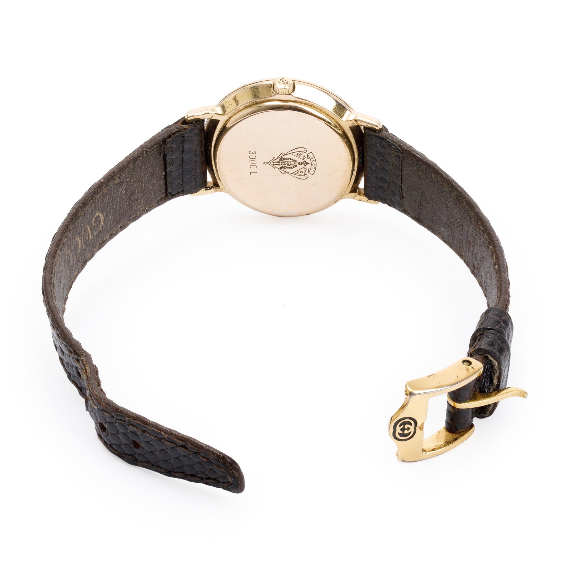 Gucci Gold Plated Stainless Steel 3000 Series 25 MM Watch