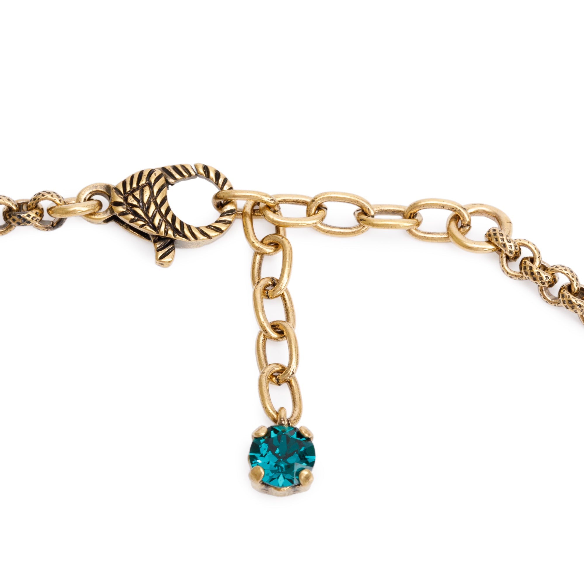 Gucci Gold-Tone Metal Crystal Double G Pendant Necklace w/ Box