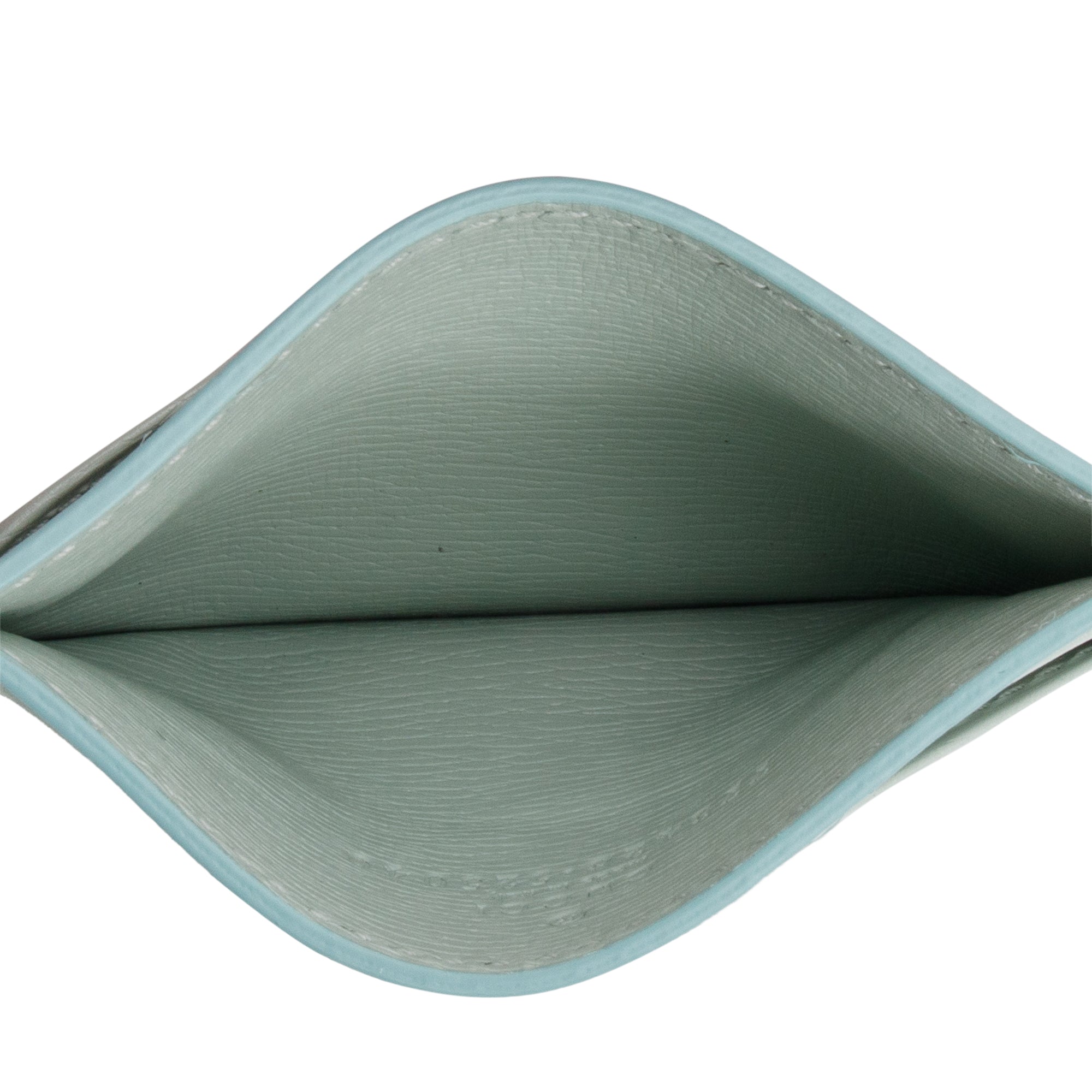 Gucci Green Calfskin Leather Card Case with Gucci Script w/ Box