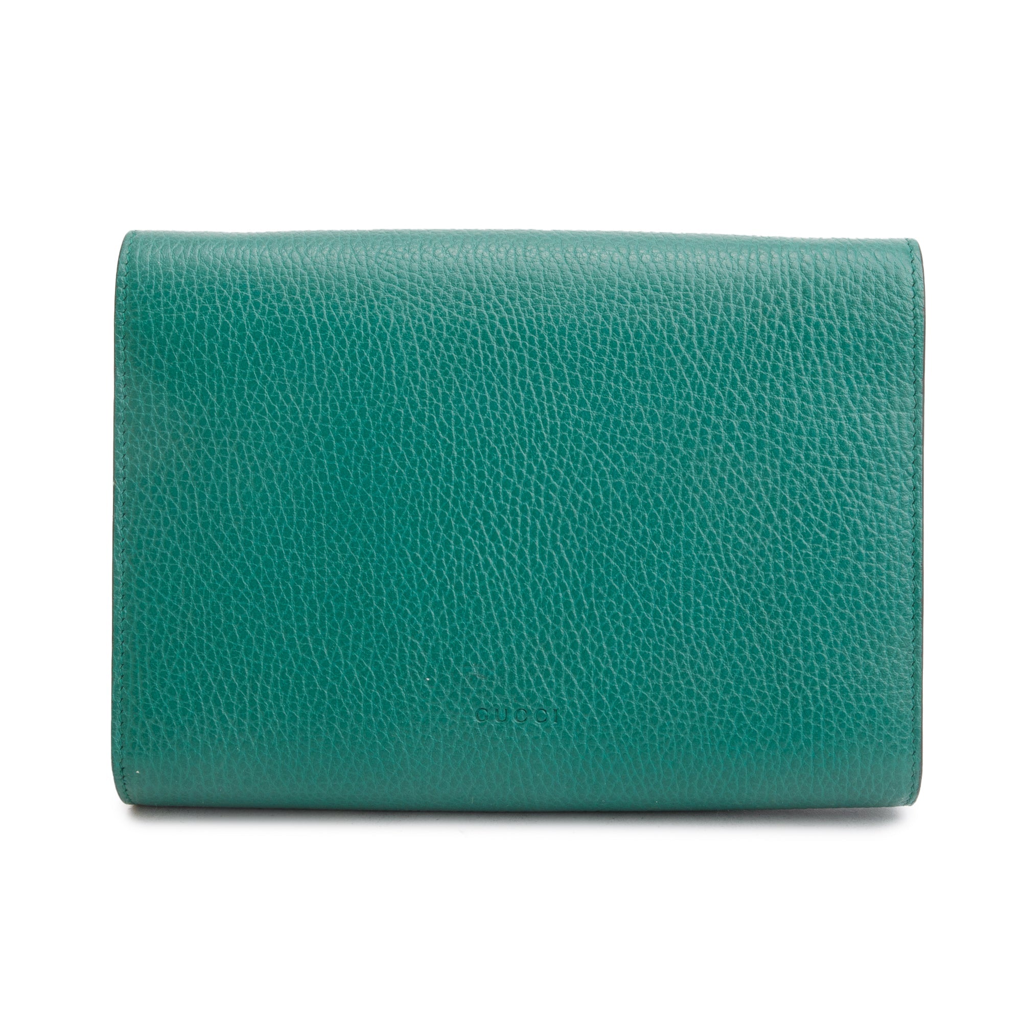 Gucci Green Leather Dionysus Mini Chain Wallet