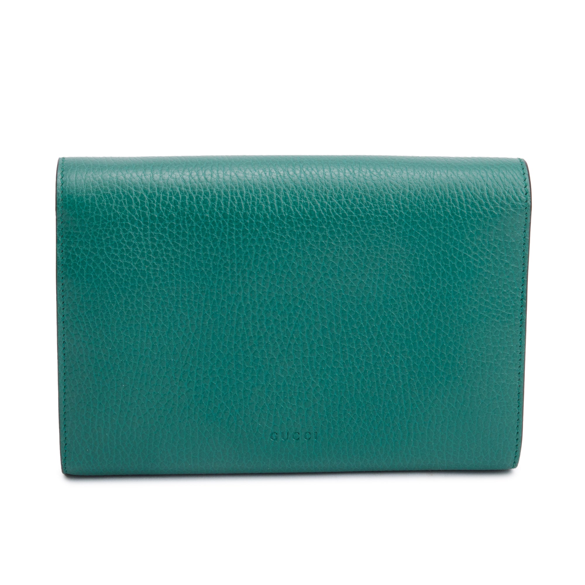 Gucci Green Leather Dionysus Mini Chain Wallet