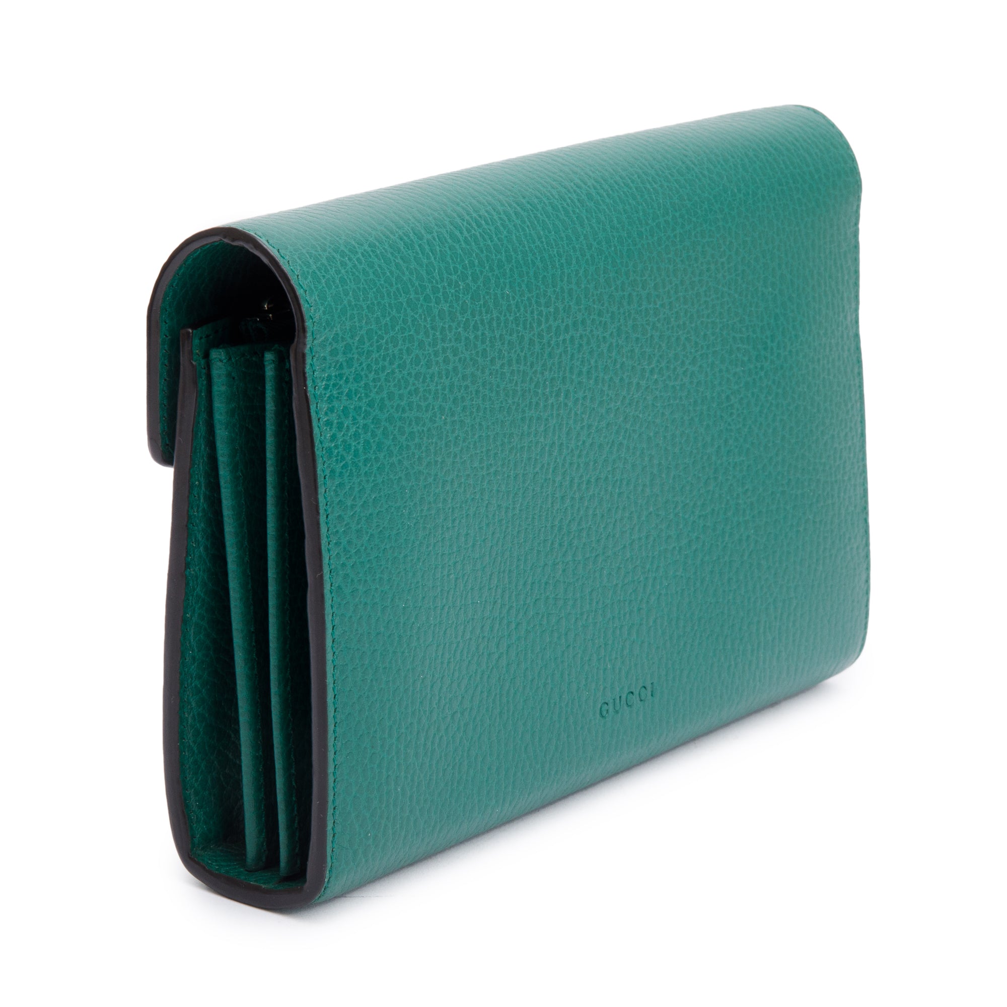 Gucci Green Leather Dionysus Mini Chain Wallet