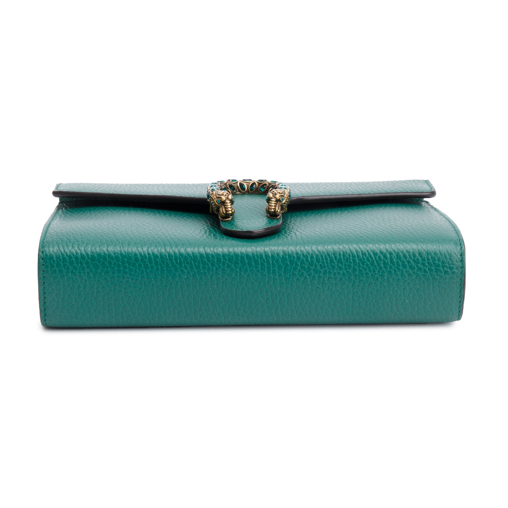 Gucci Green Leather Dionysus Mini Chain Wallet