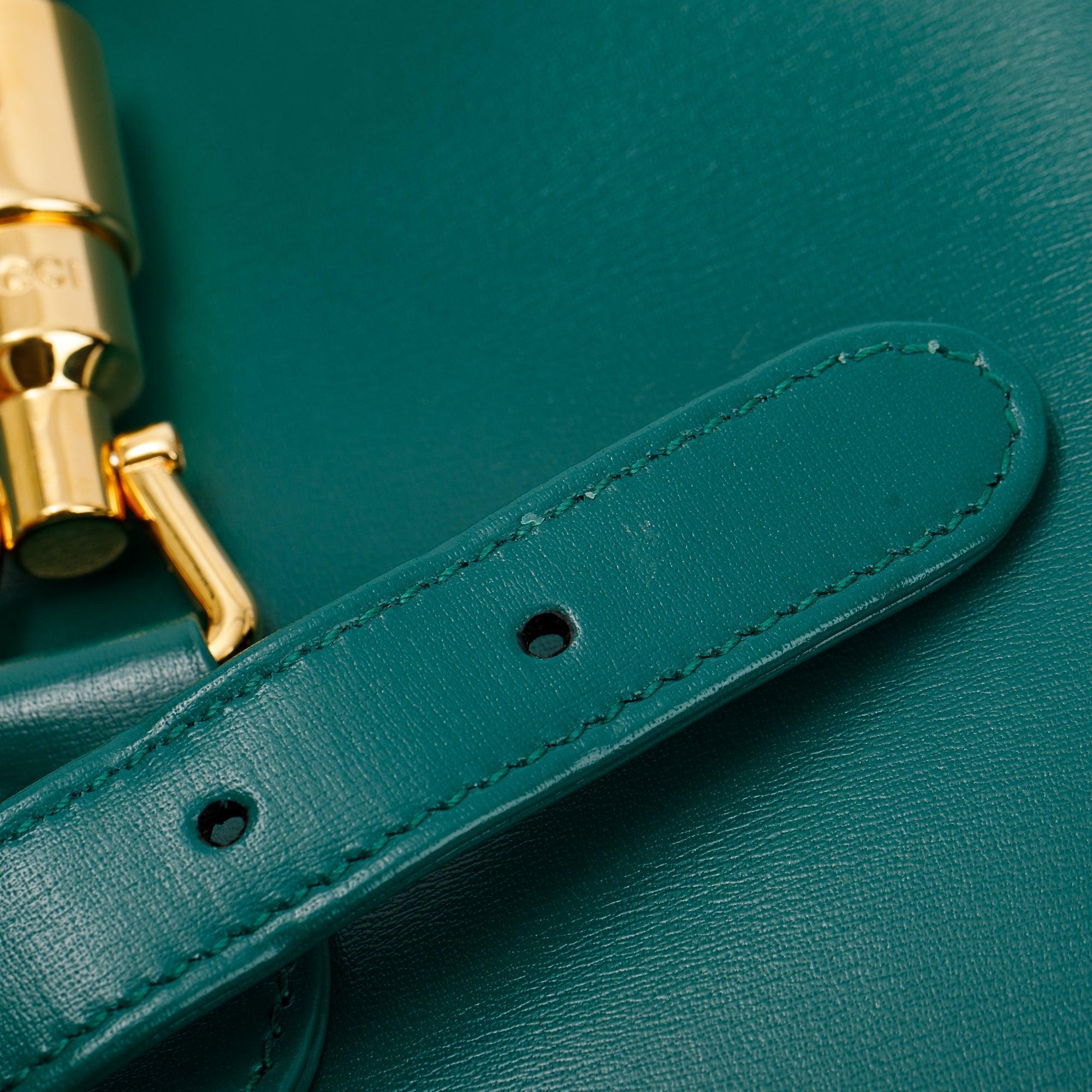 Gucci Green Leather Jackie 1961 Small Shoulder Bag w/ Box