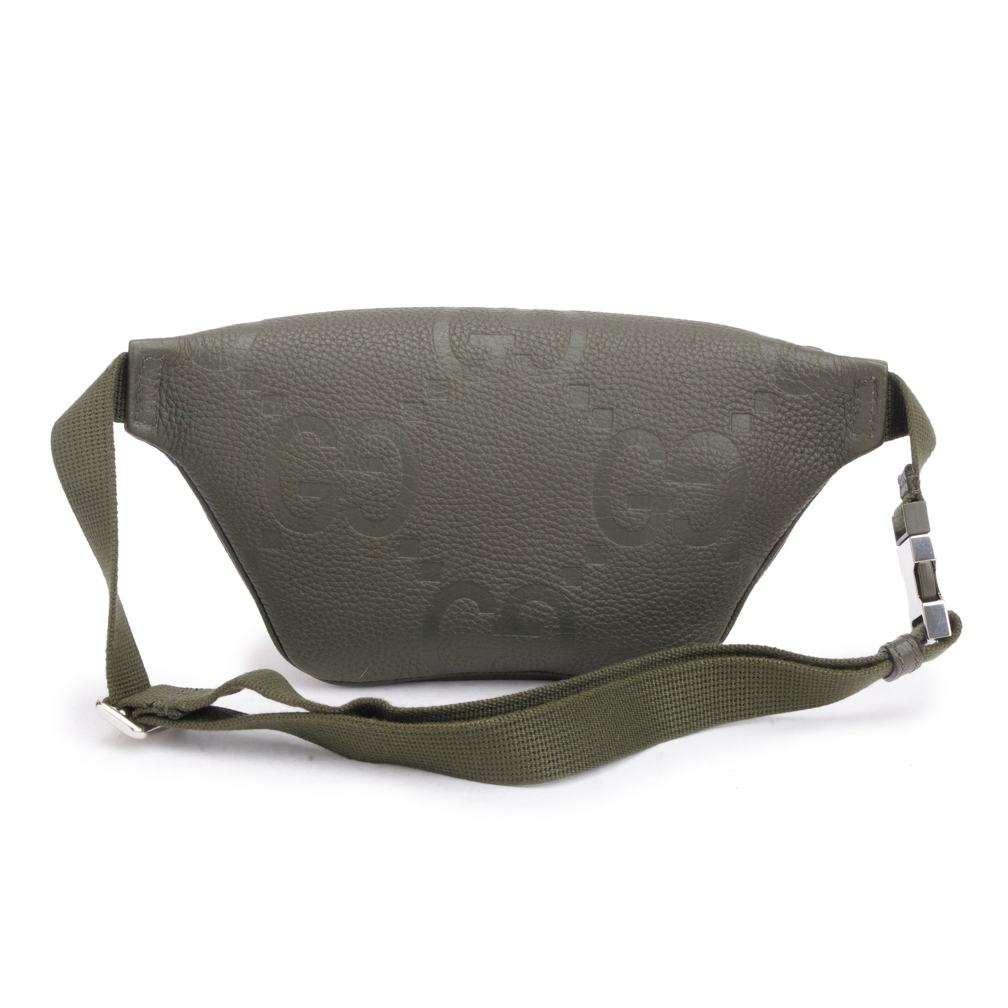 Gucci Green Leather Jumbo GG Small Belt Bag