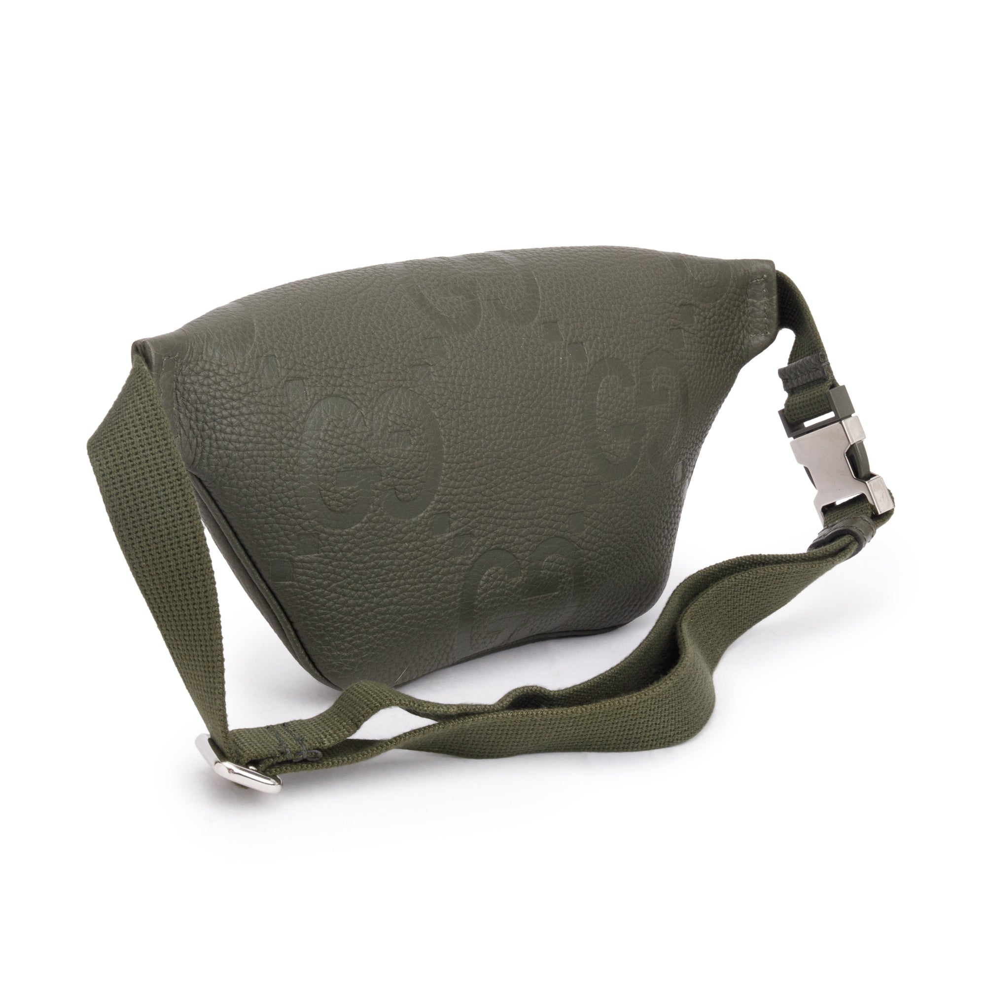 Gucci Green Leather Jumbo GG Small Belt Bag