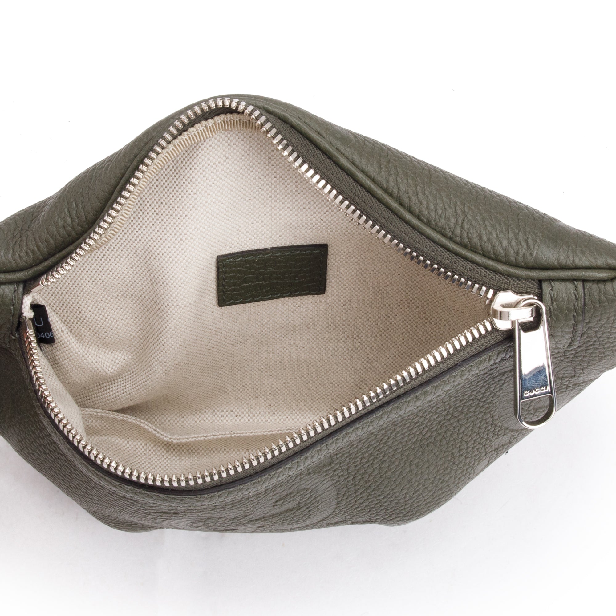 Gucci Green Leather Jumbo GG Small Belt Bag