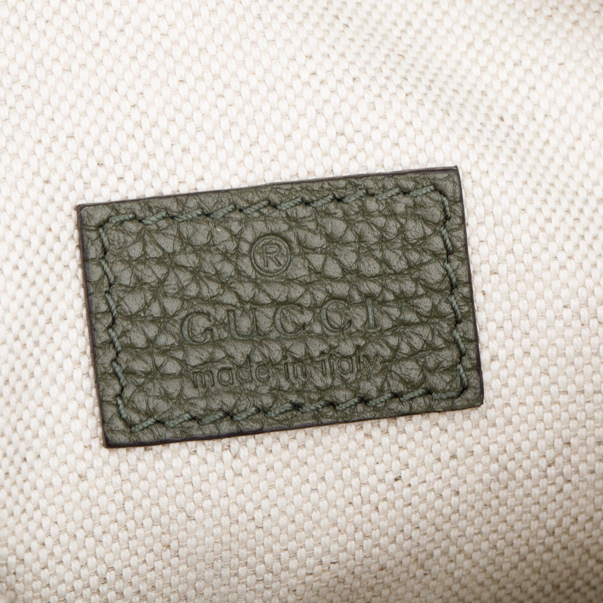 Gucci Green Leather Jumbo GG Small Belt Bag