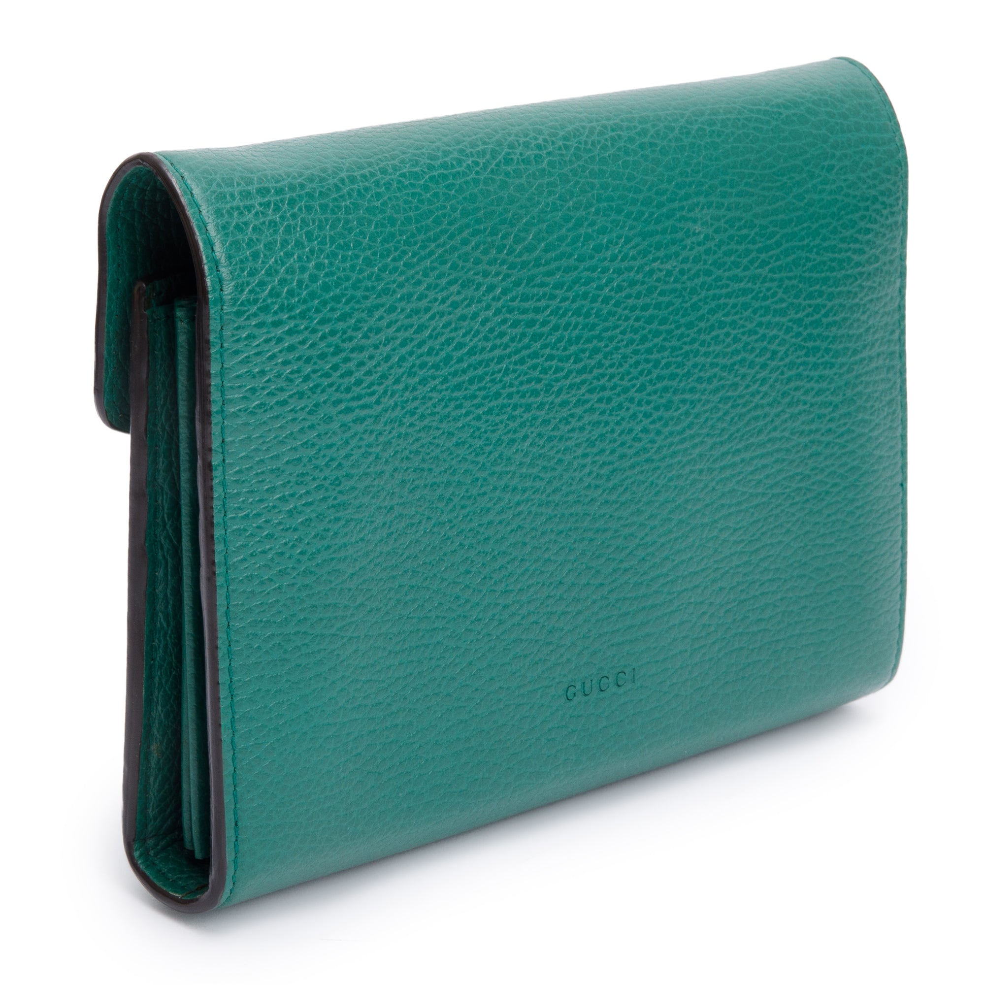 Gucci Green Leather Mini Dionysus Wallet on Chain