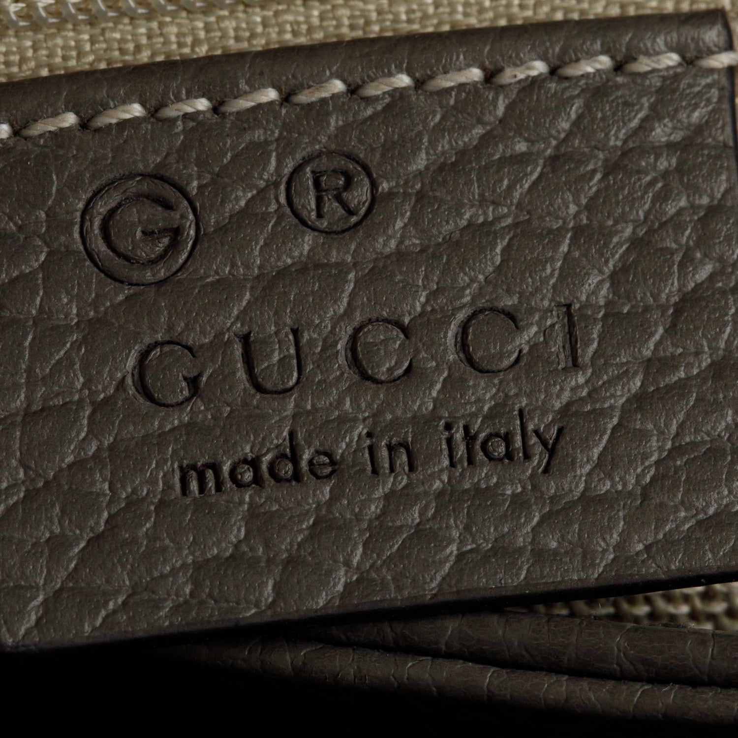 Gucci Grey Dollar Leather Interlocking G Top Handle Shoulder Bag w/ Strap