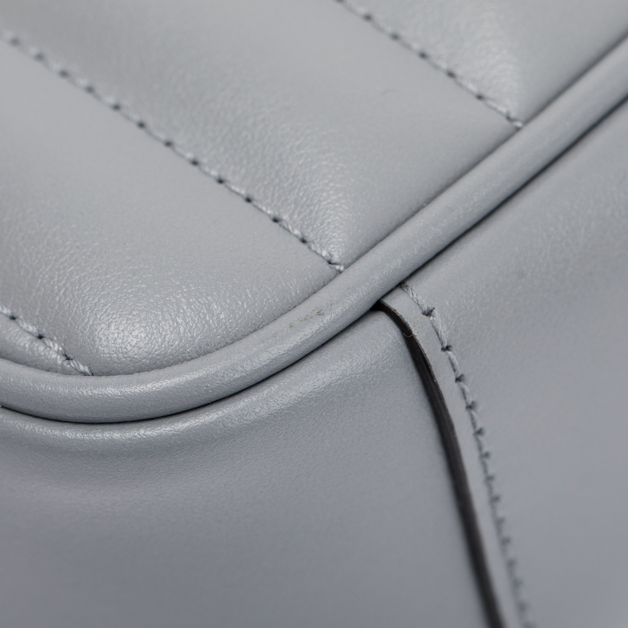 Gucci Grey GG Marmont Matelasse Small Shoulder Bag