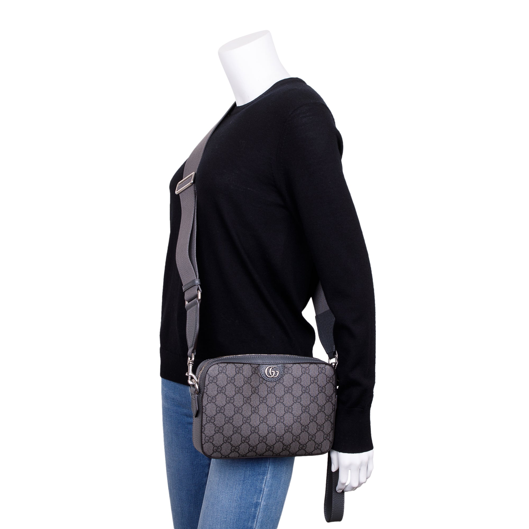 Gucci Grey Ophidia GG Supreme Shoulder Bag