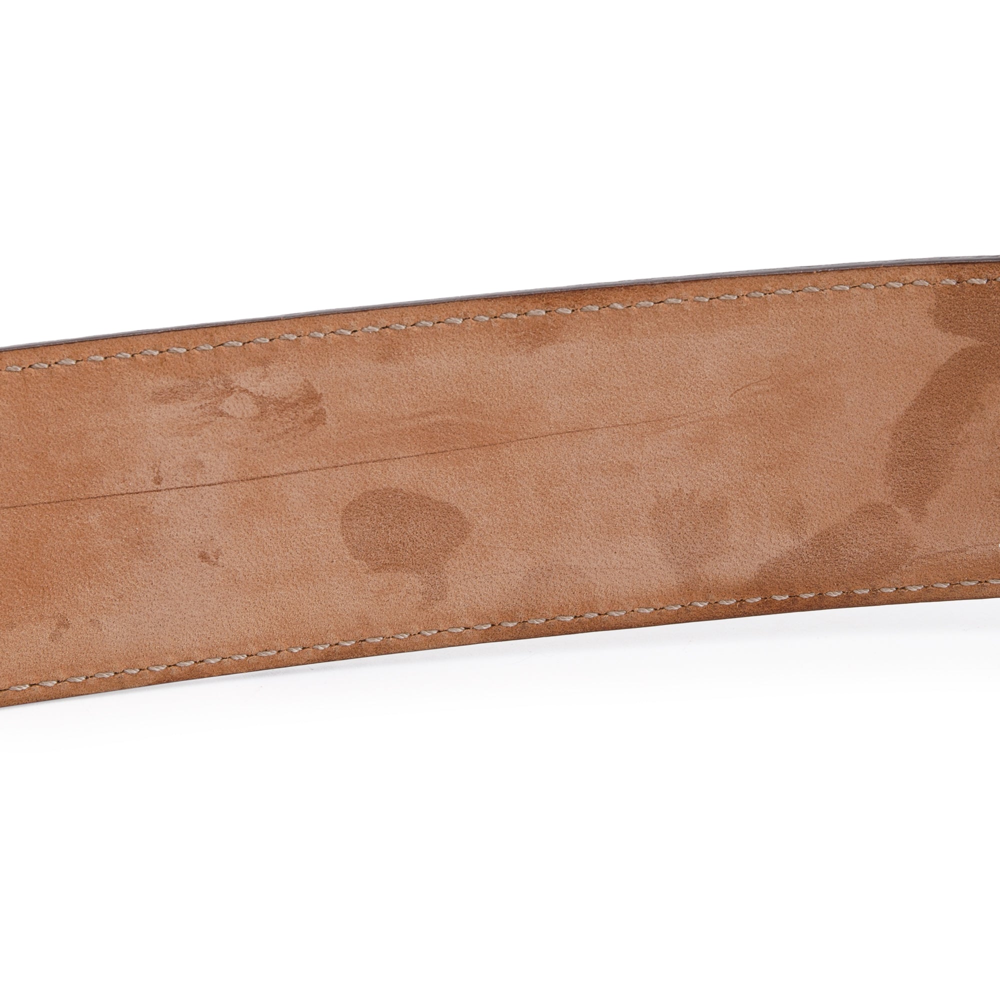 Gucci Grey Signature Leather Belt with G Buckle