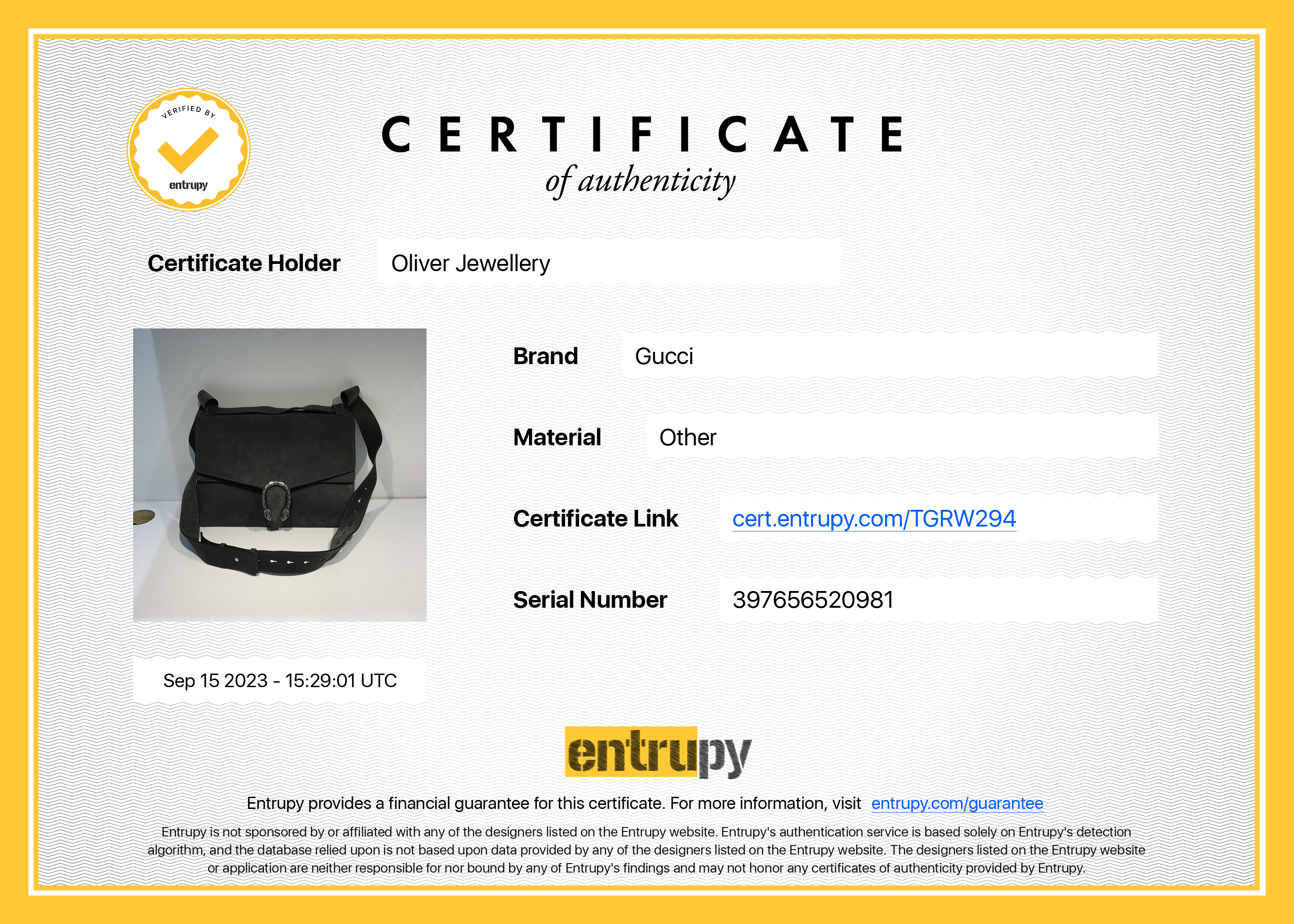 Gucci Grey Suede Medium Dionysus Messenger Bag