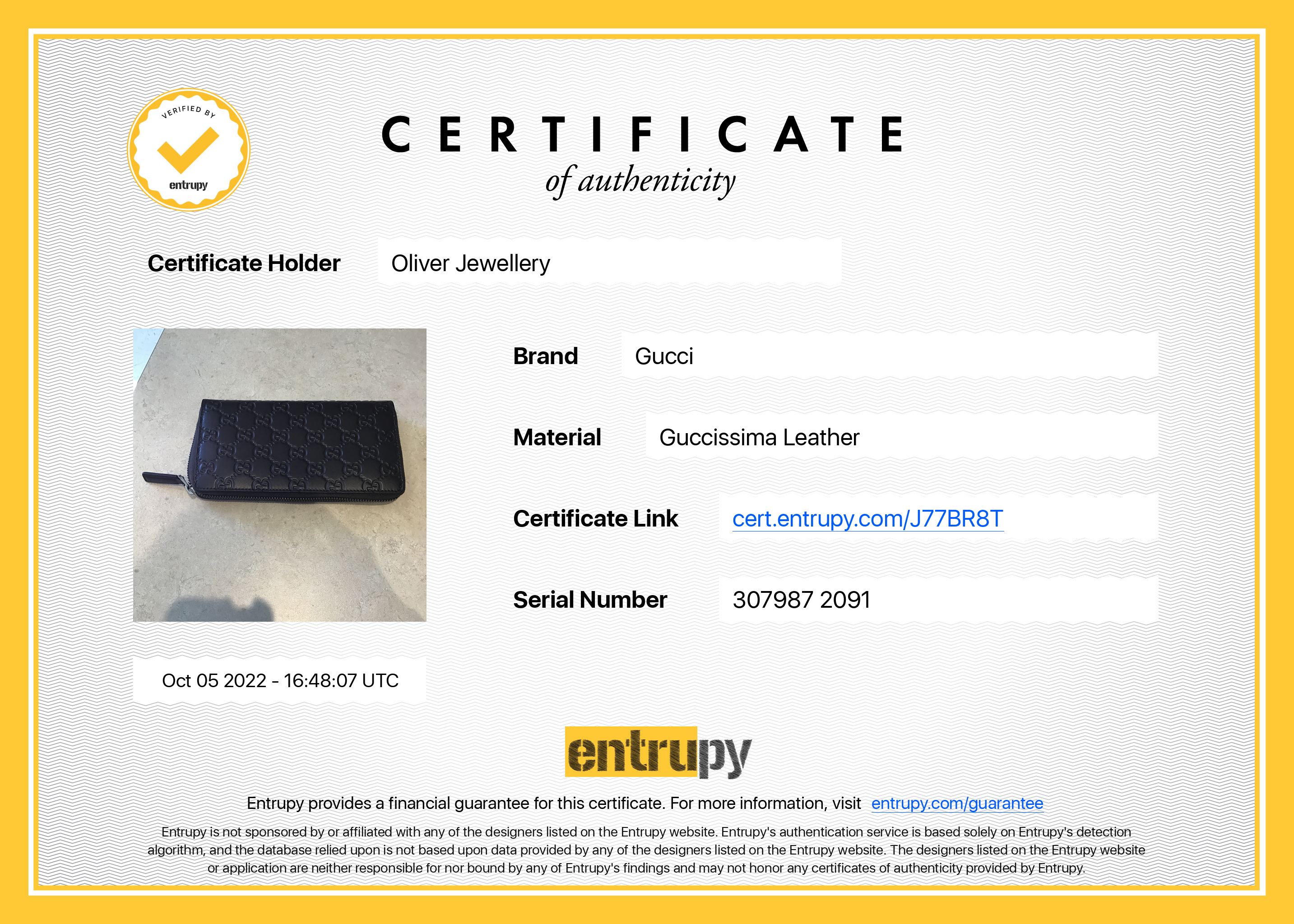 Gucci Guccissima Leather Zip Around Wallet w/ Box