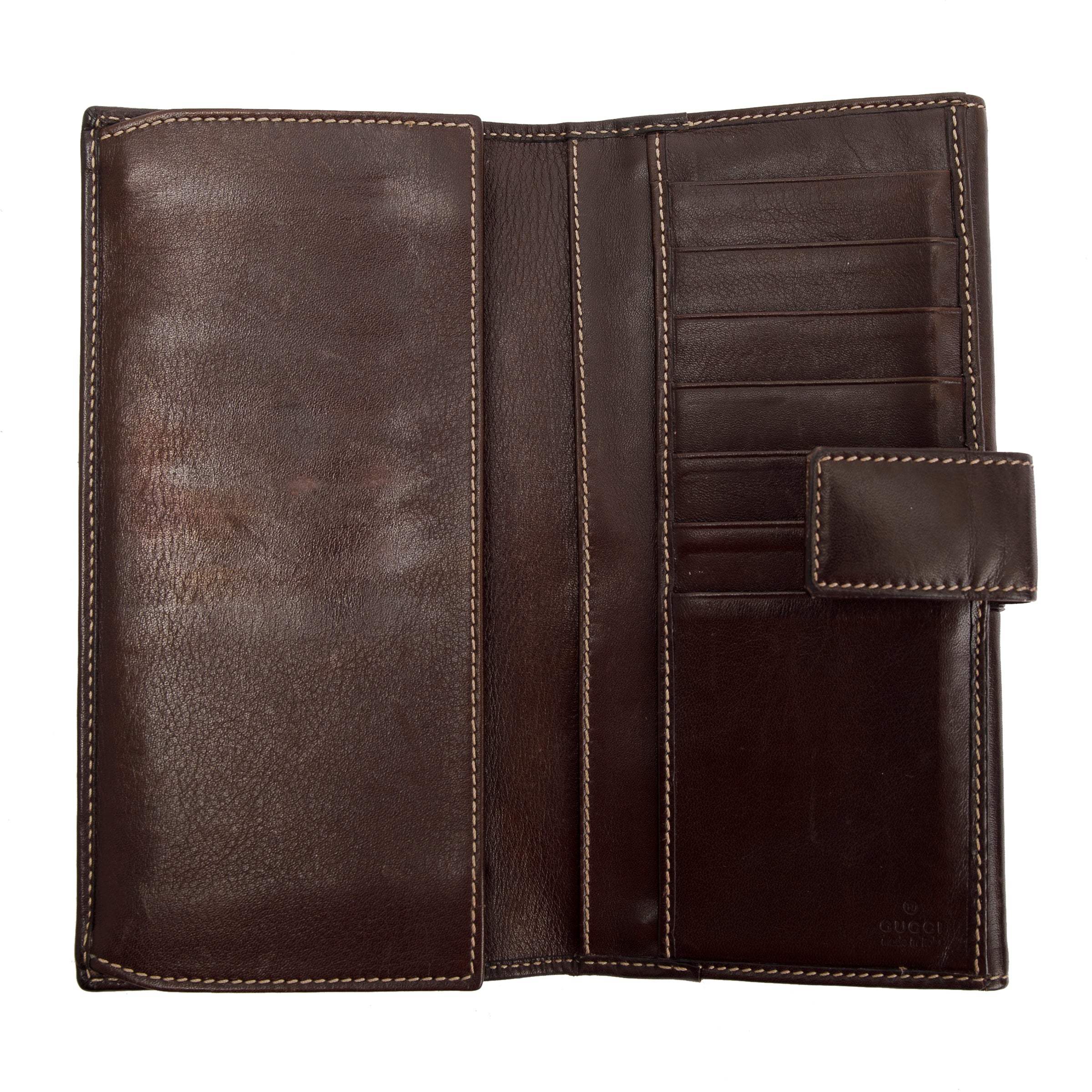 Gucci Horsebit Canvas Bamboo D Ring Continental Wallet