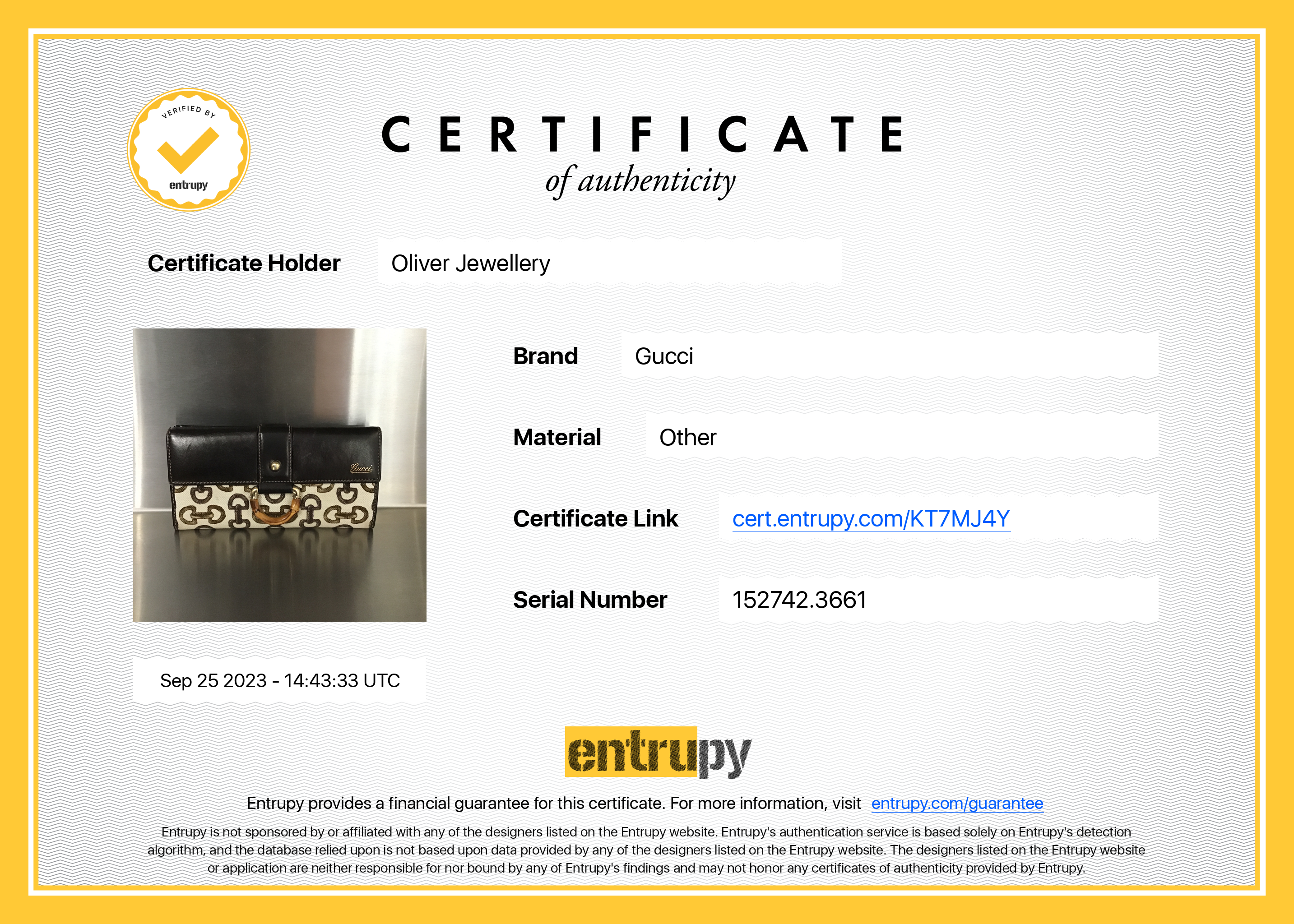 Gucci Horsebit Canvas Bamboo D Ring Continental Wallet