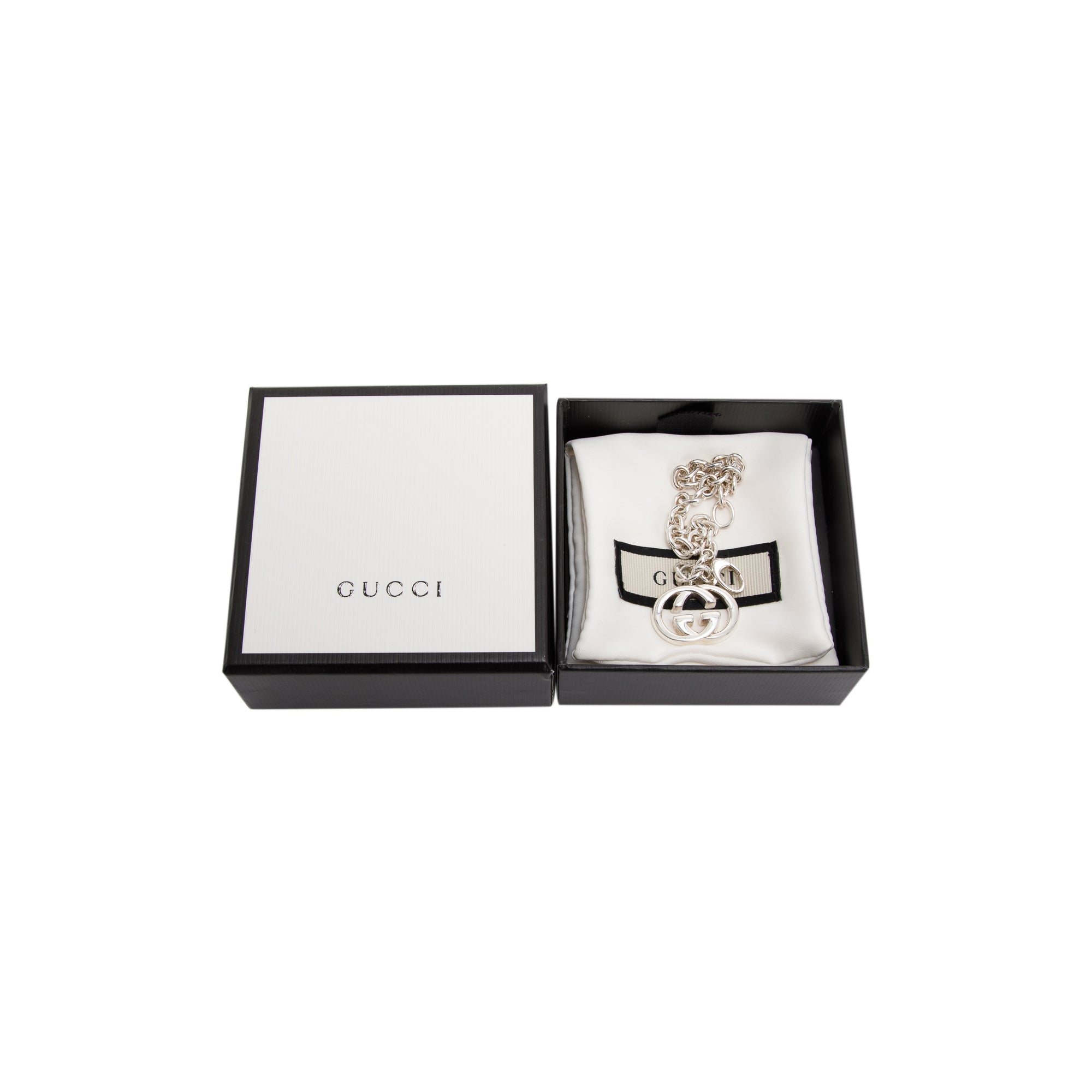 Gucci Interlocking GG Charm Bracelet w/ Box