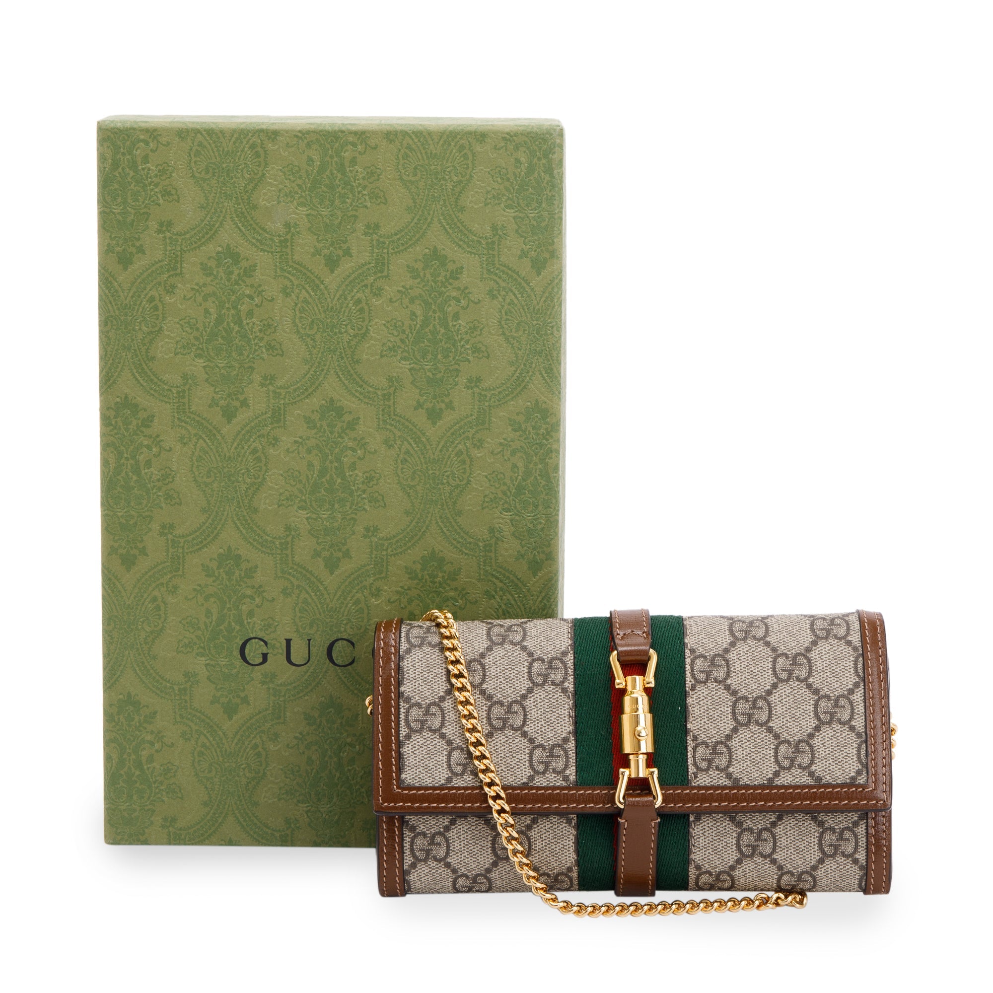 Gucci Jackie 1961 Chain Wallet w/ Box