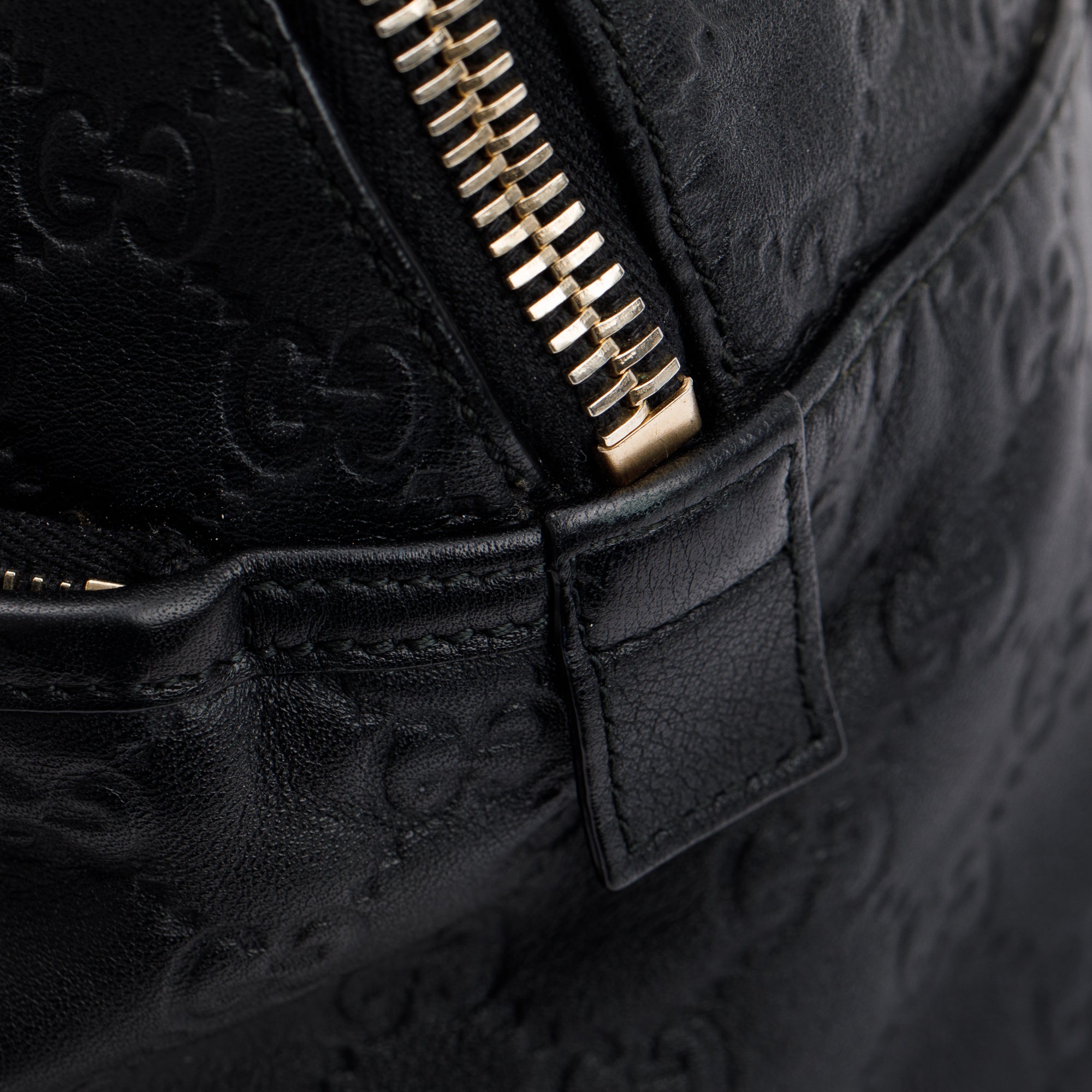 Gucci Large GG BlackSignature Leather Backpack