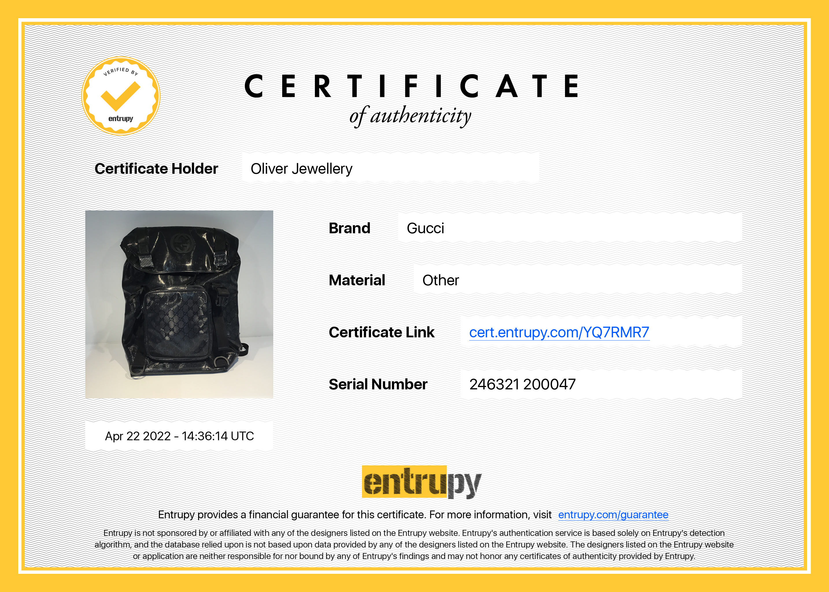 Gucci Large GG Imprime Backpack