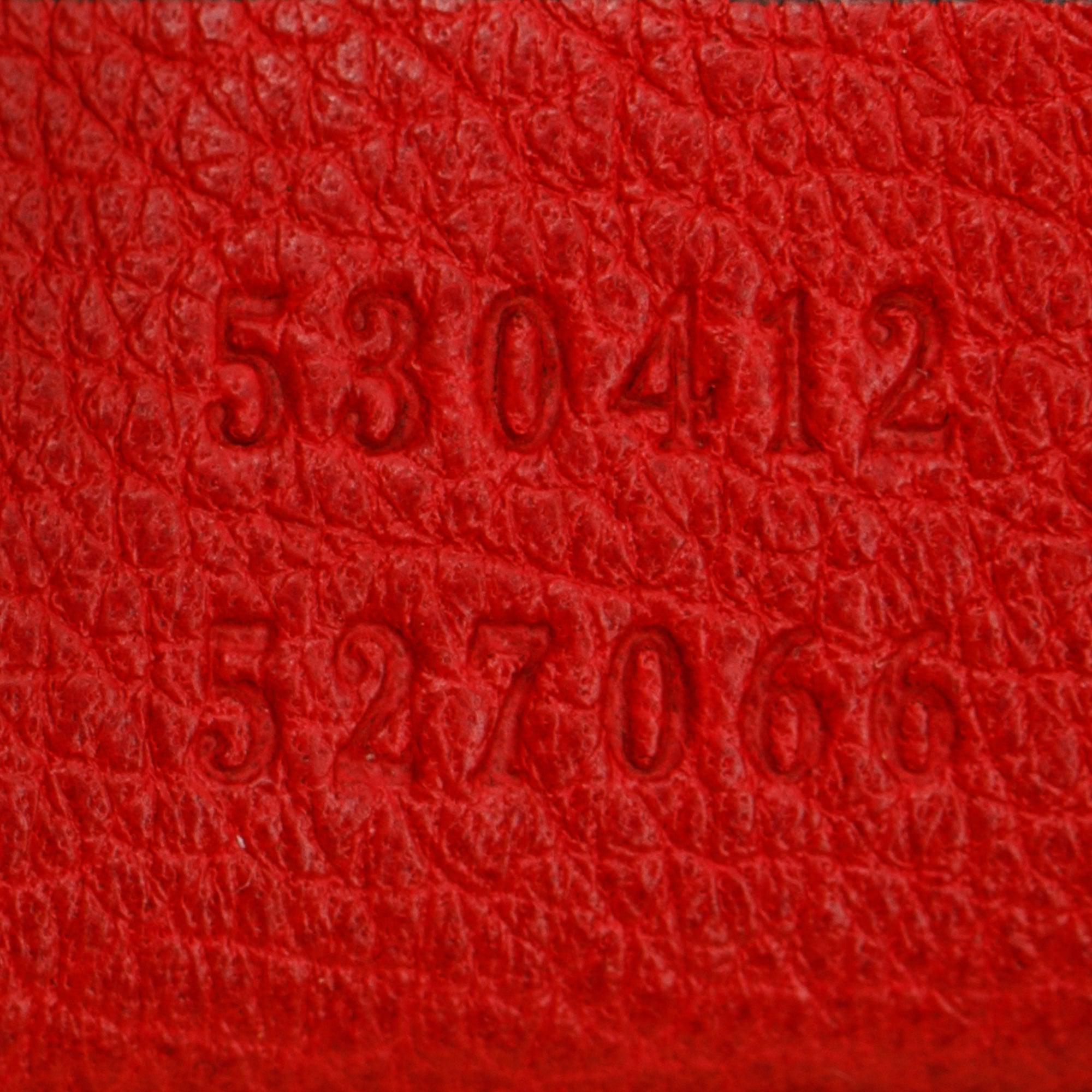 Gucci Large Red Calfskin Leather Logo Print Belt Bag