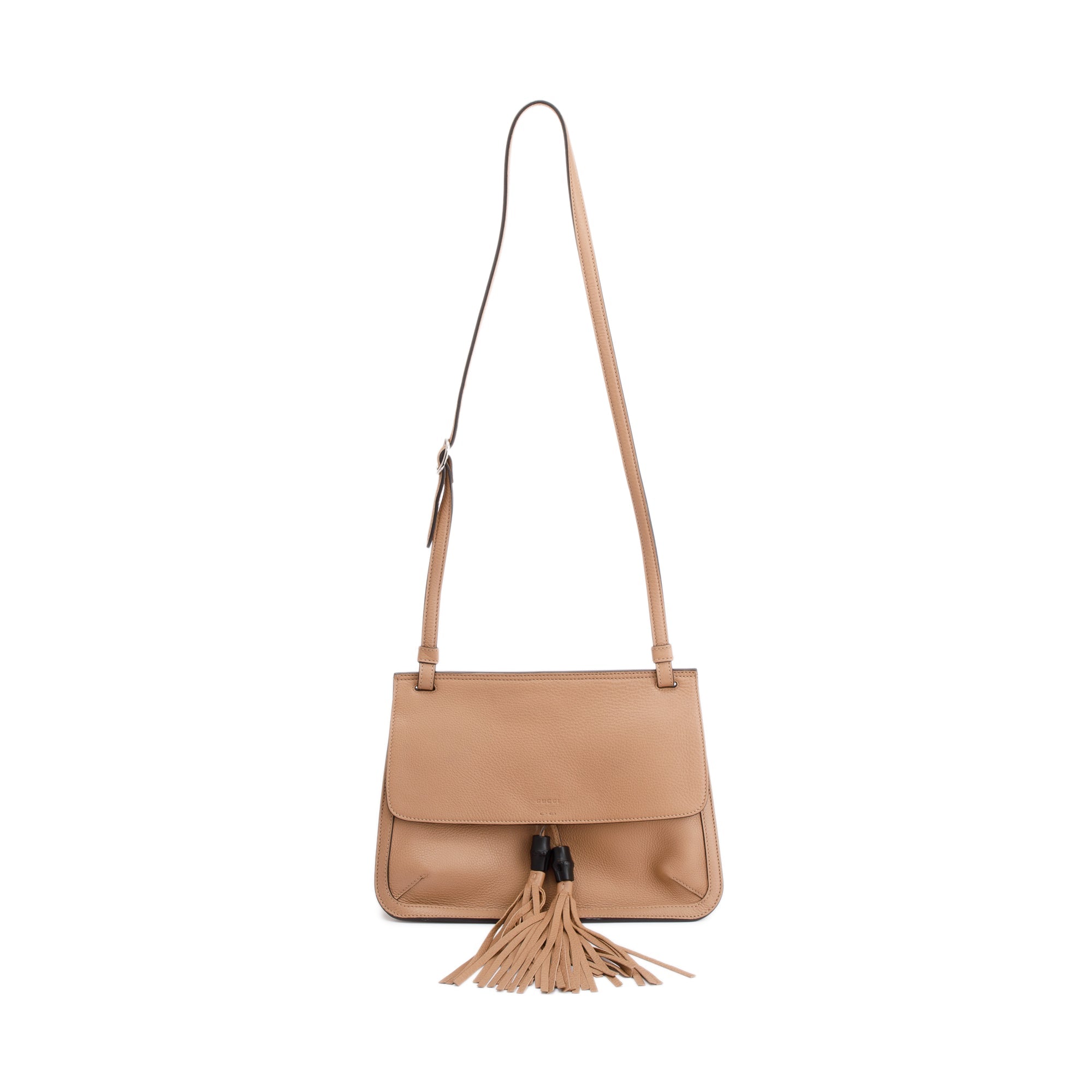 Gucci Leather Bamboo Daily Flap Bag