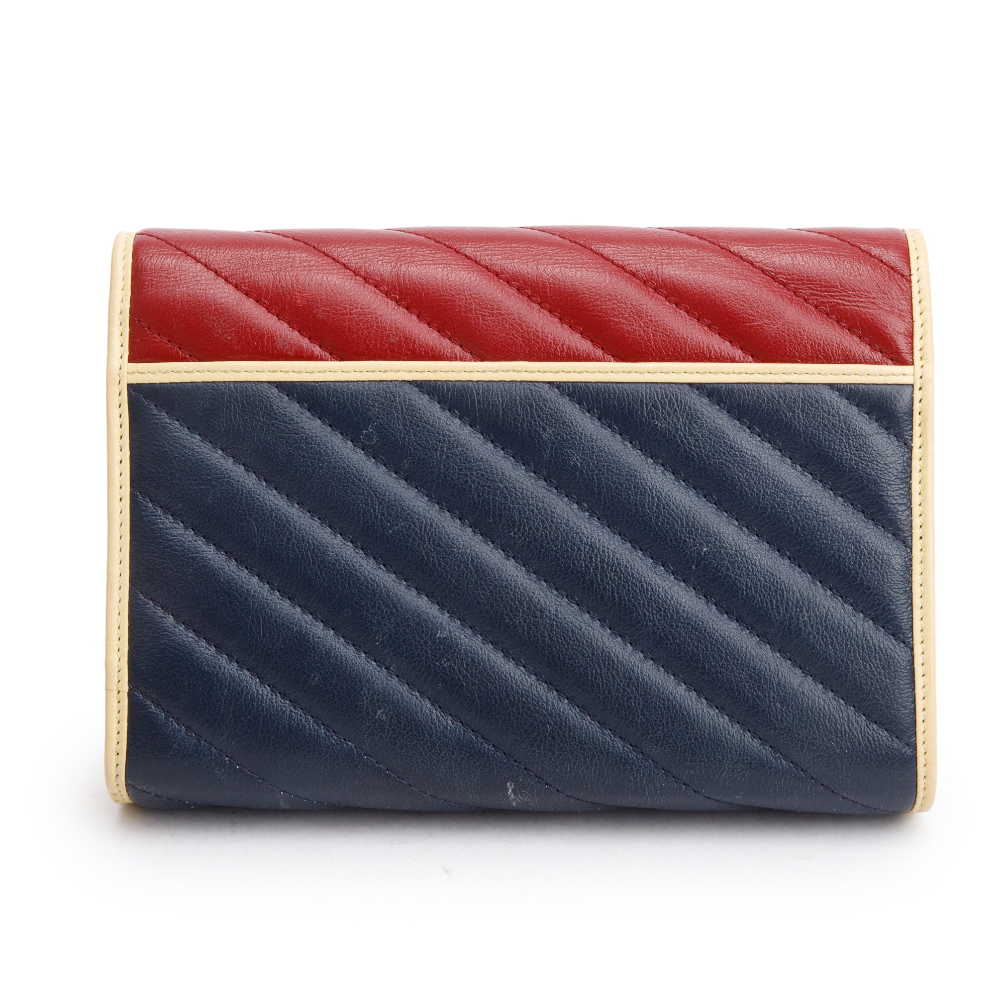 Gucci Leather GG Marmont Torchon Chain Wallet w/ Box