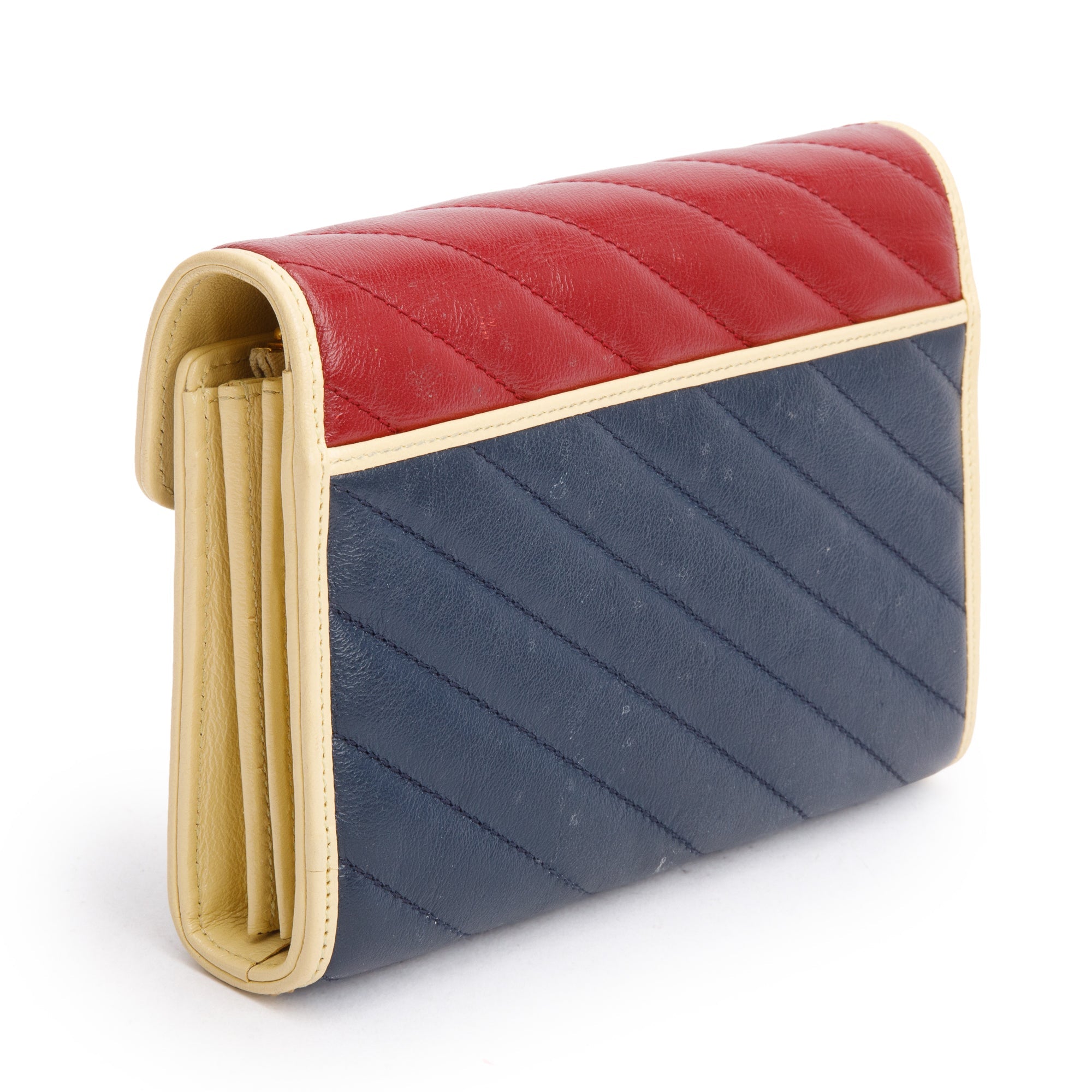 Gucci Leather GG Marmont Torchon Chain Wallet w/ Box