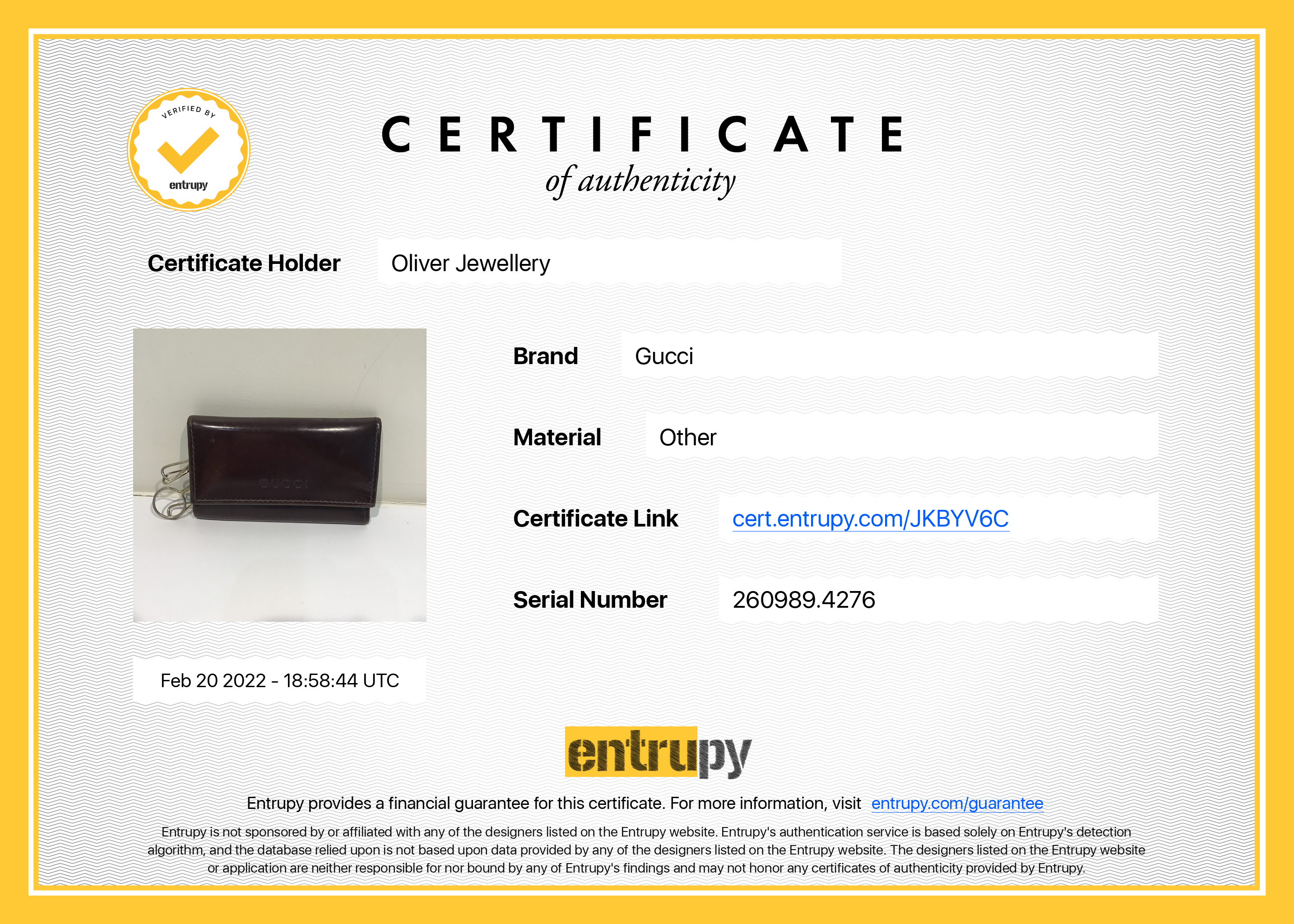 Gucci Leather Key Holder w/ Box