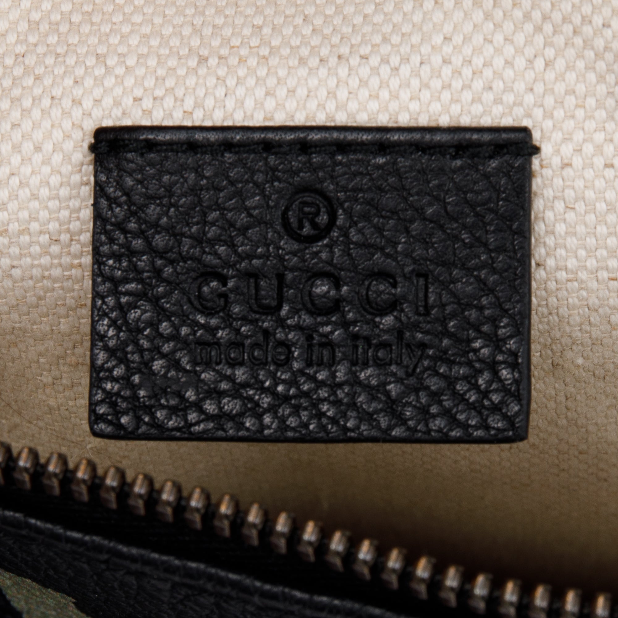 Gucci Logo Print Leather Large Belt Bag