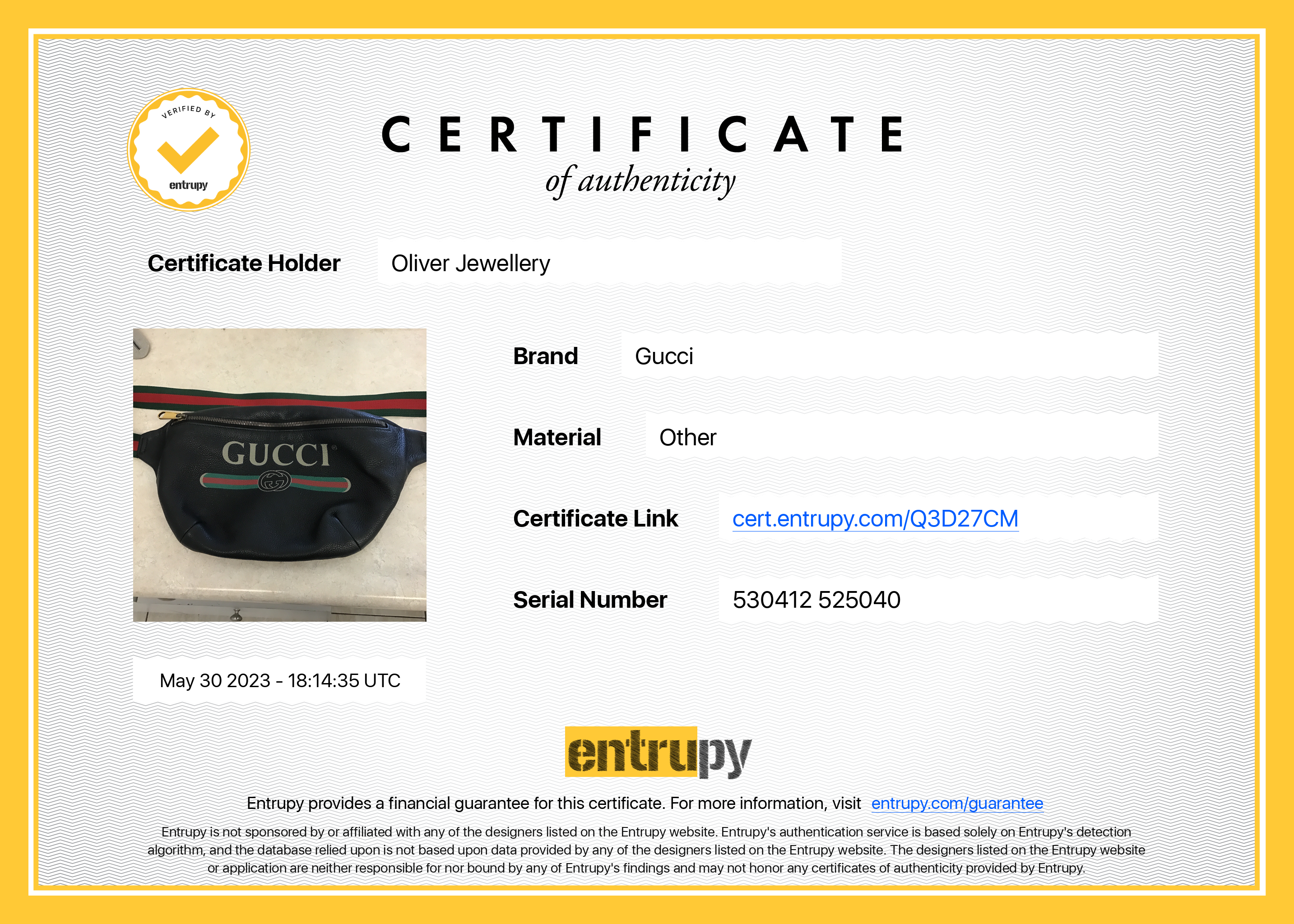 Gucci Logo Print Leather Large Belt Bag