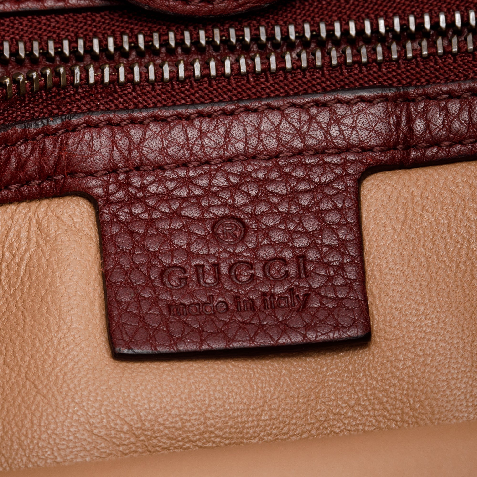 Gucci Maroon Suede Bamboo Fringe Shopper Tote w/ Strap