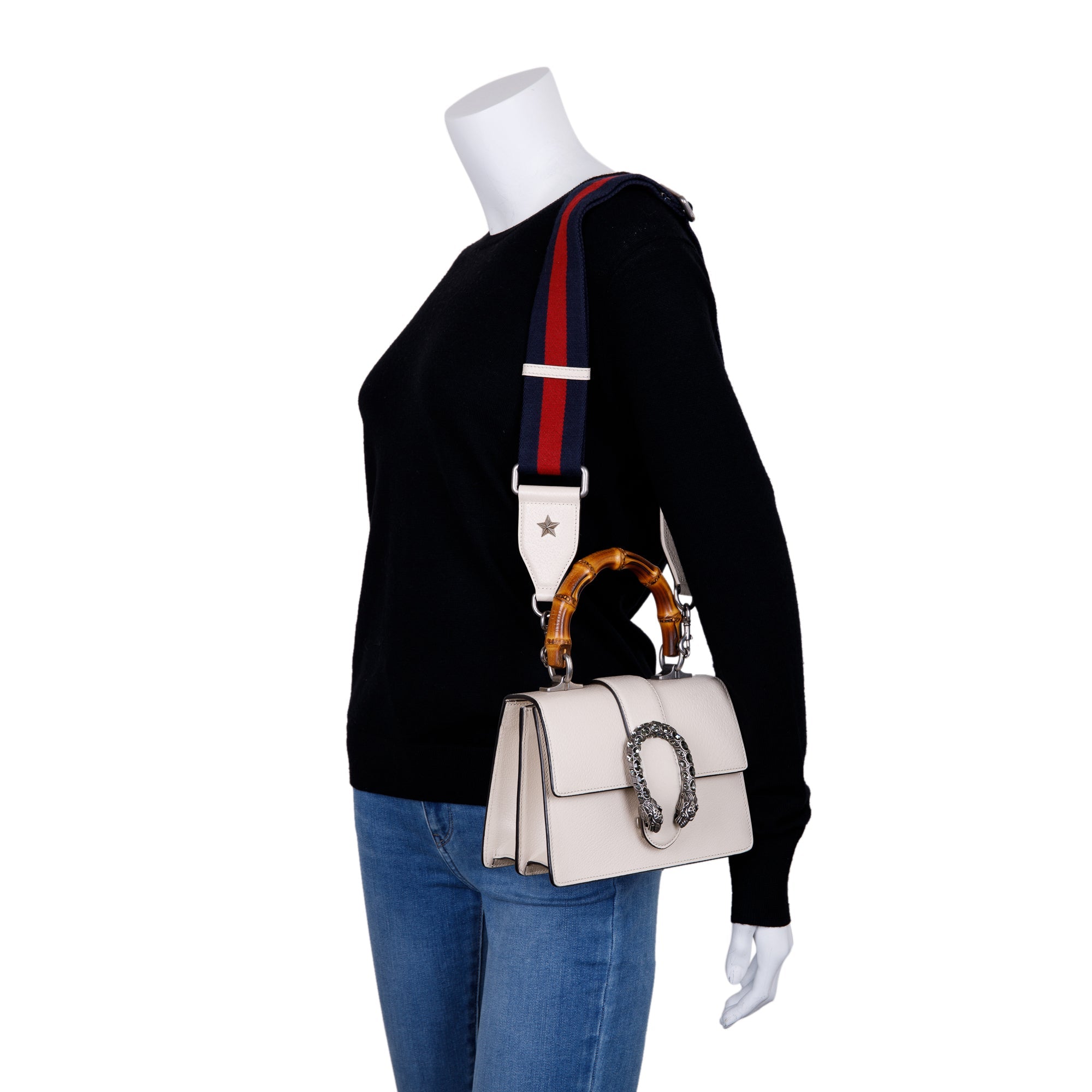 Gucci Medium Dionysus Bamboo Top Handle Bag w/ Strap