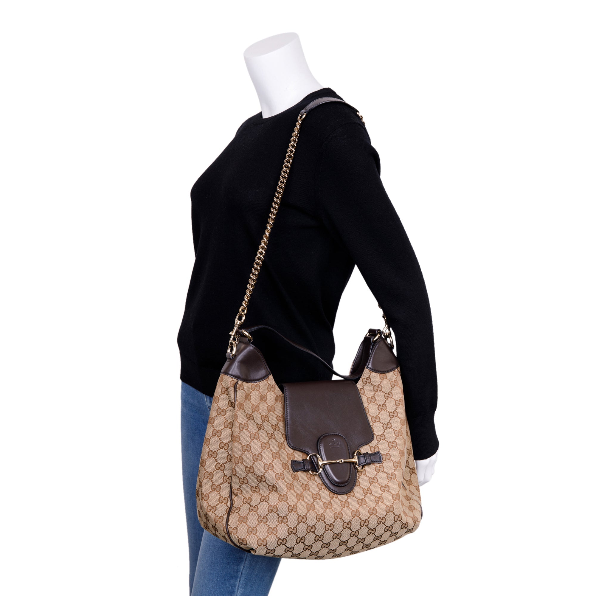 Gucci Medium GG Canvas Emily Hobo