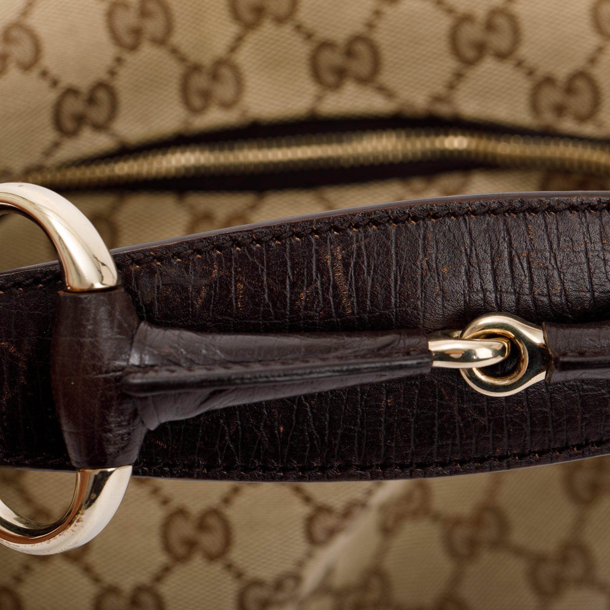 Gucci Medium GG Canvas Horsebit Hobo