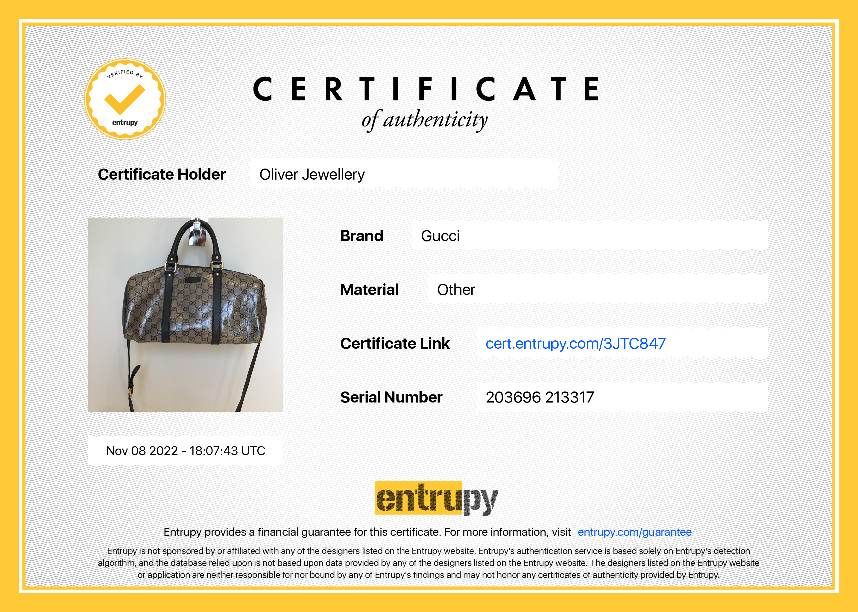 Gucci Medium GG Crystal Joy Boston Bag w/ Strap