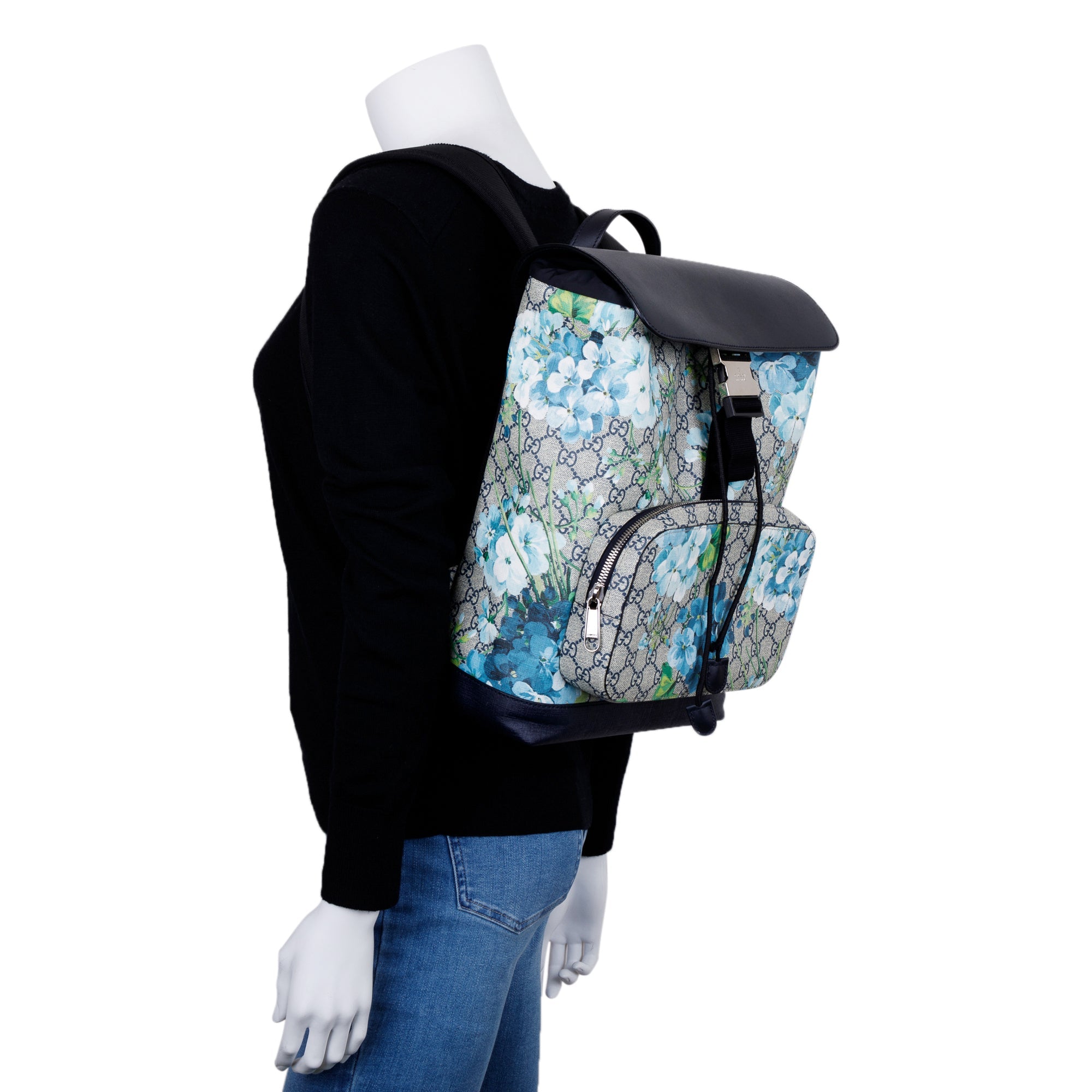 Gucci Medium GG Supreme Blooms Backpack