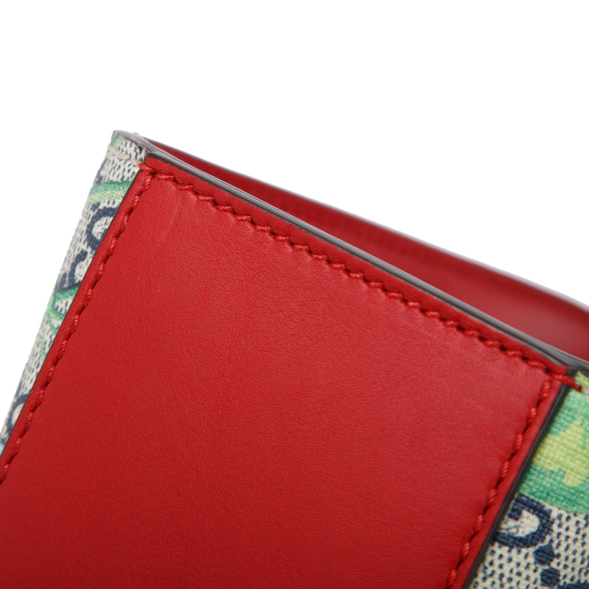 Gucci Medium GG Supreme Blooms Padlock Shoulder Bag w/ Box